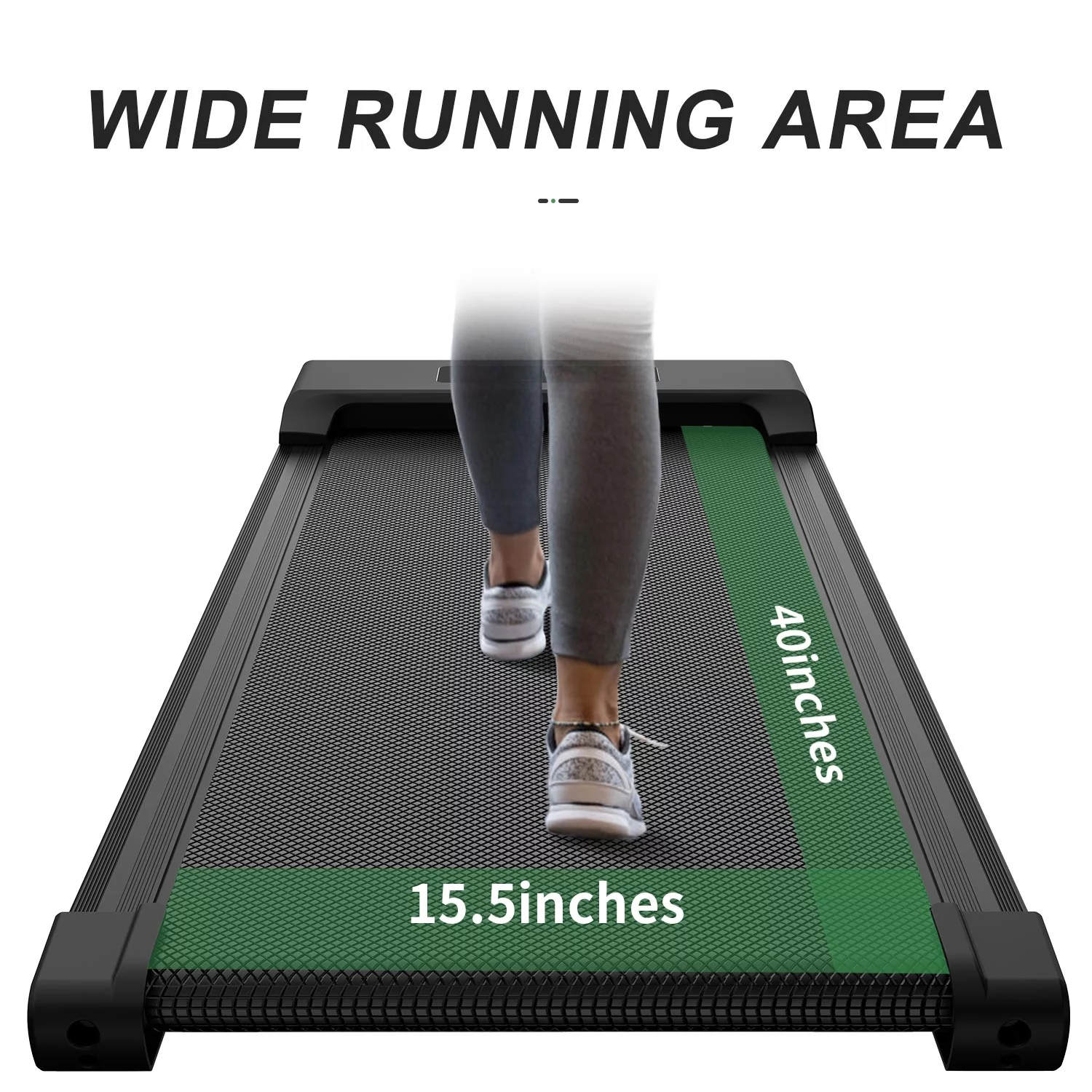 Bigzzia Walking Pad, 2 in 1 Under Desk Treadmill with Remote Control and LCD Display, Compact Treadmill for Home & Office, Silver