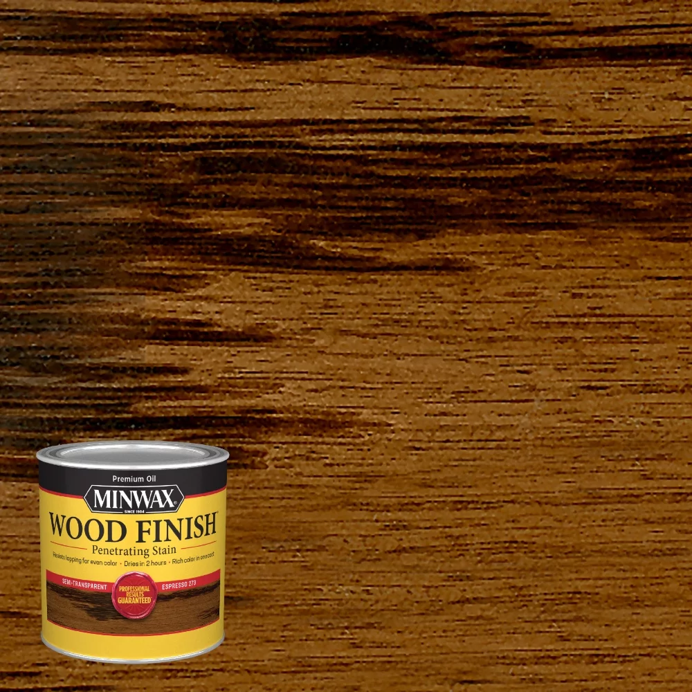 Minwax Wood Finish Penetrating Stain, Espresso Oil-Based, 1/2 Pint