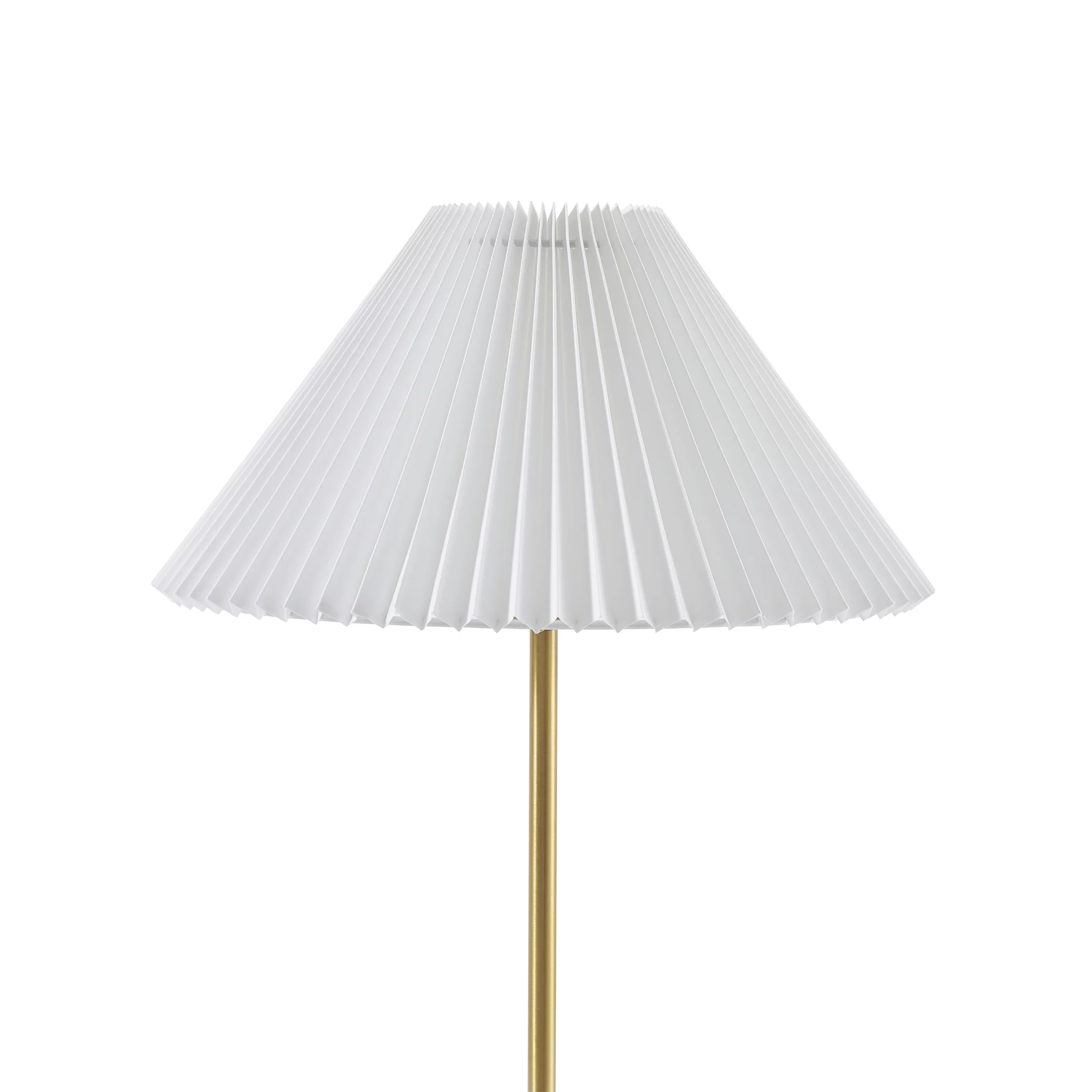 Home Decor Collection Brass Table Lamp with Pleated Shade, 21″H