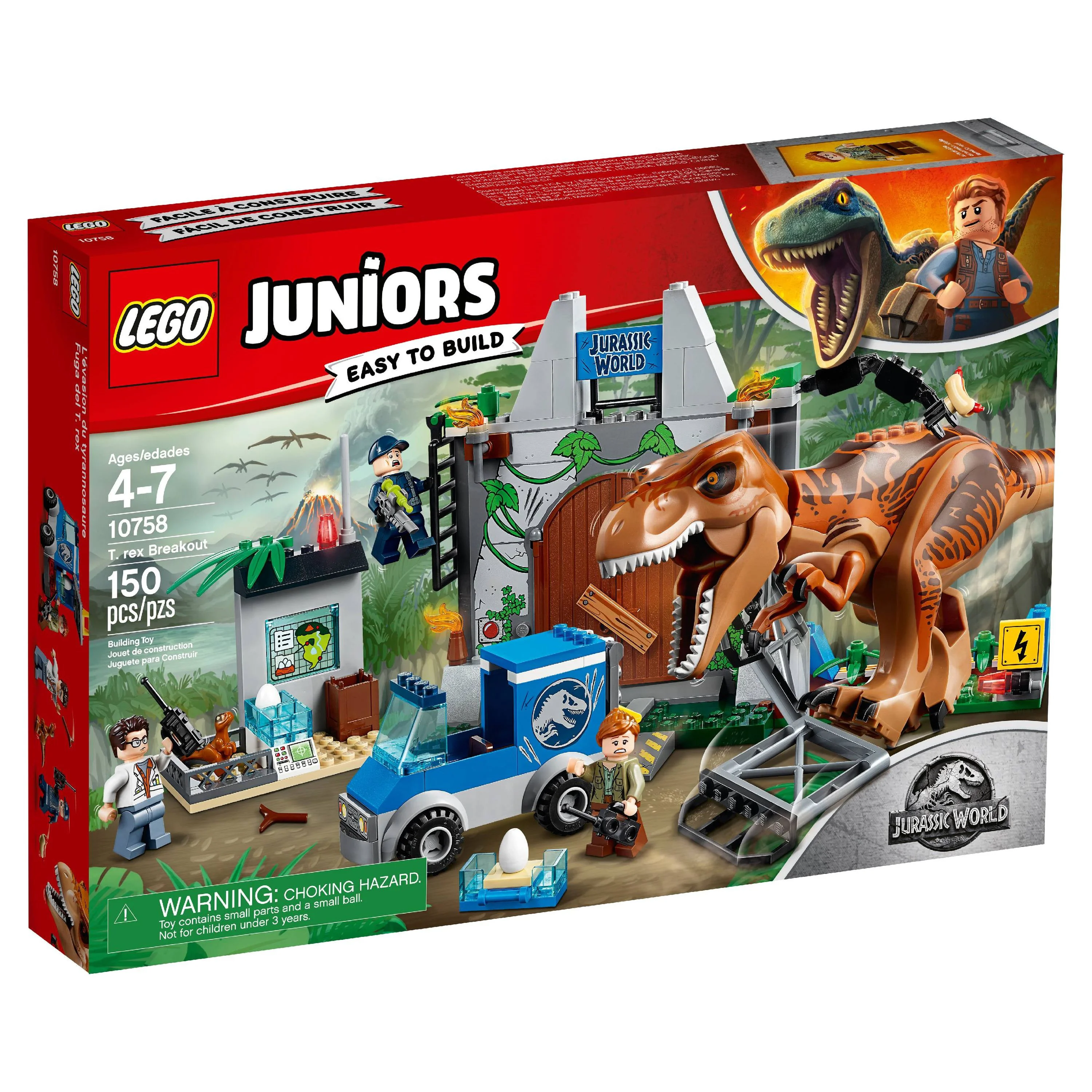 LEGO Juniors Jurassic World T. Rex Breakout 10758 (150 Pieces)