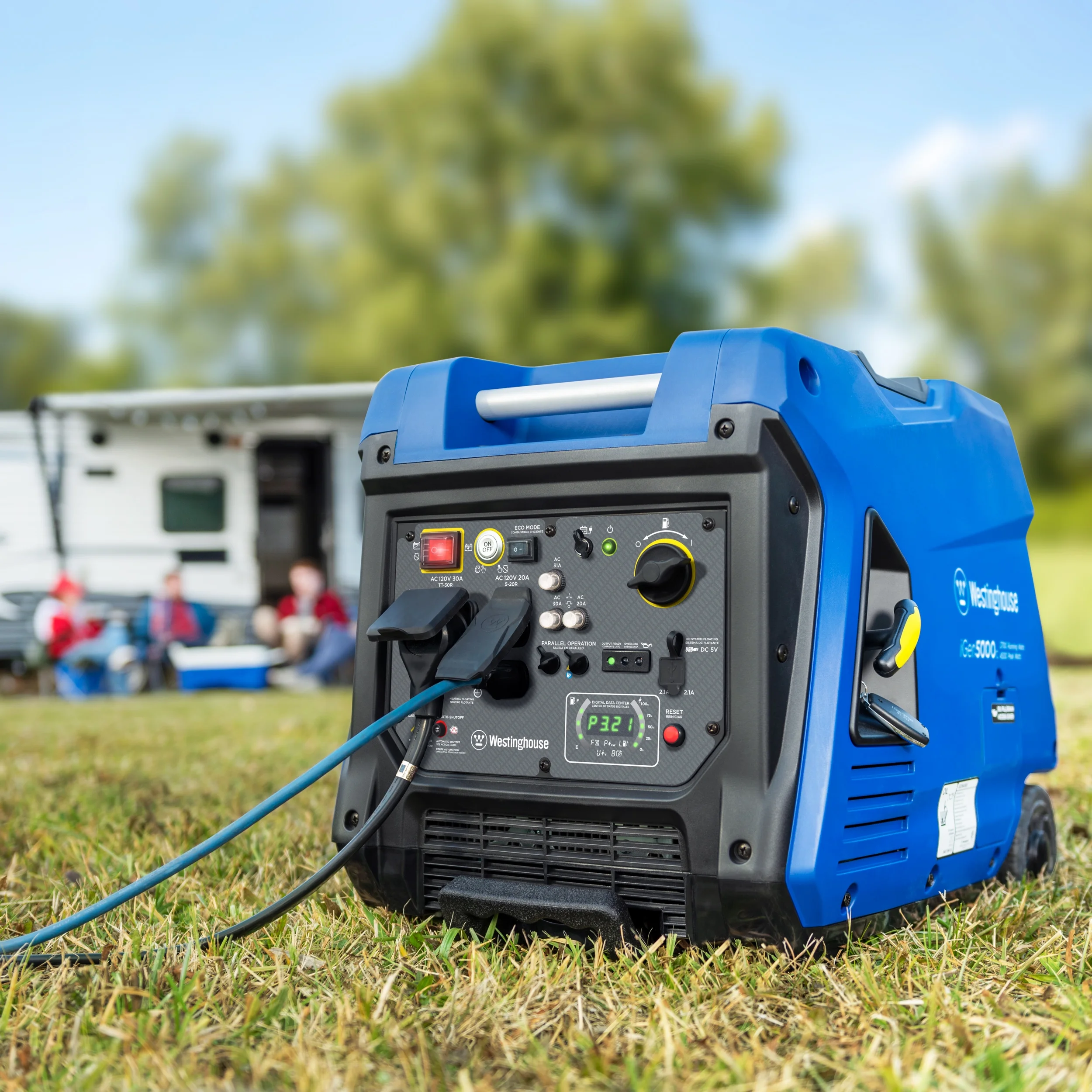 Westinghouse 5000 Peak Watt RV Ready, Gasoline Powered Portable Inverter Generator with CO Sensor