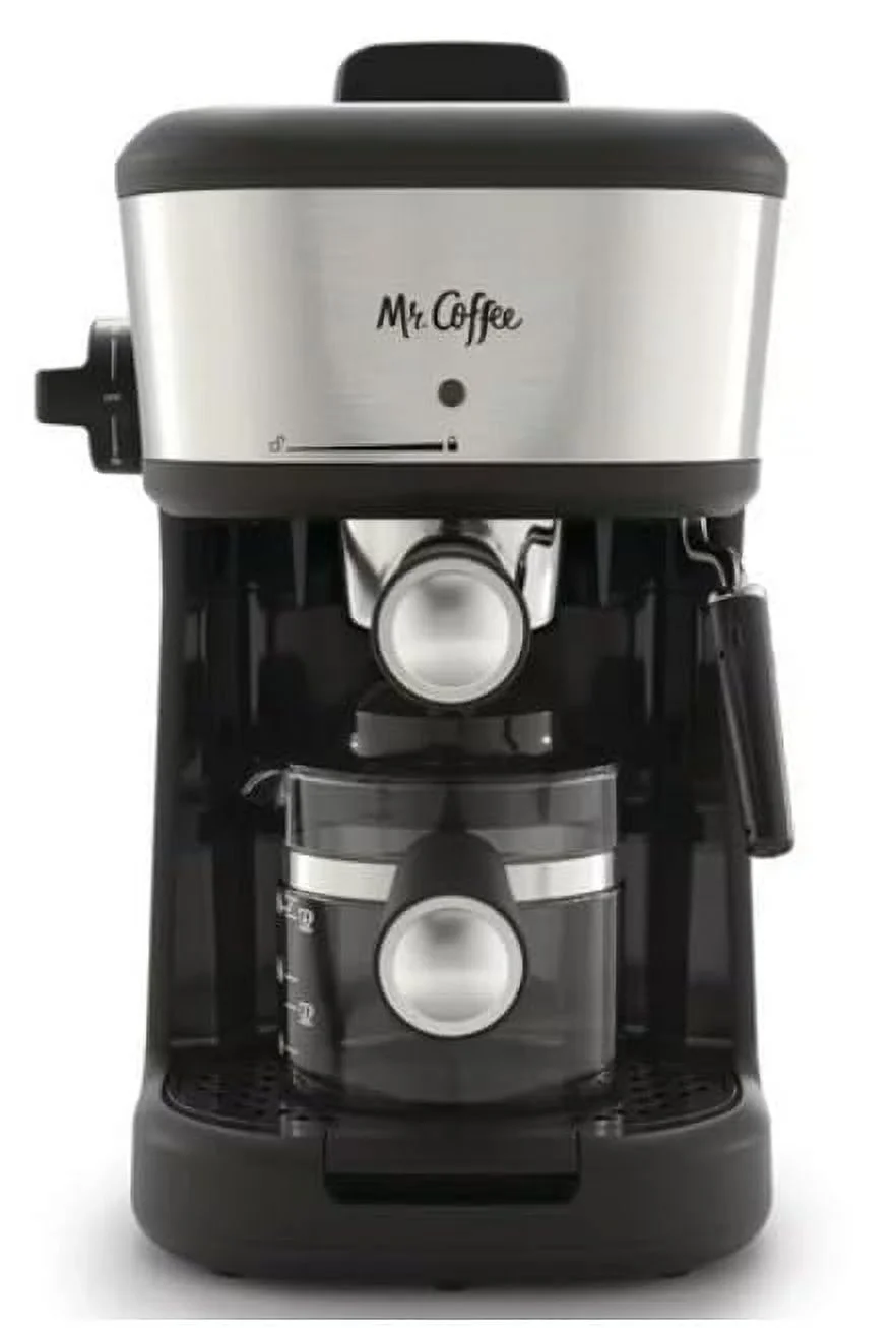 Mr. Coffee 4-Shot Steam Espresso, Cappuccino, and Latte Maker in Black