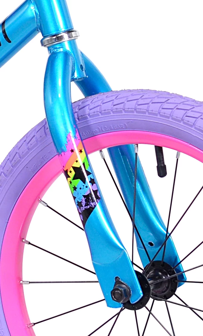 LittleMissMatched 18″ Let You Be You Girl’s Bike, Blue/Purple/Pink