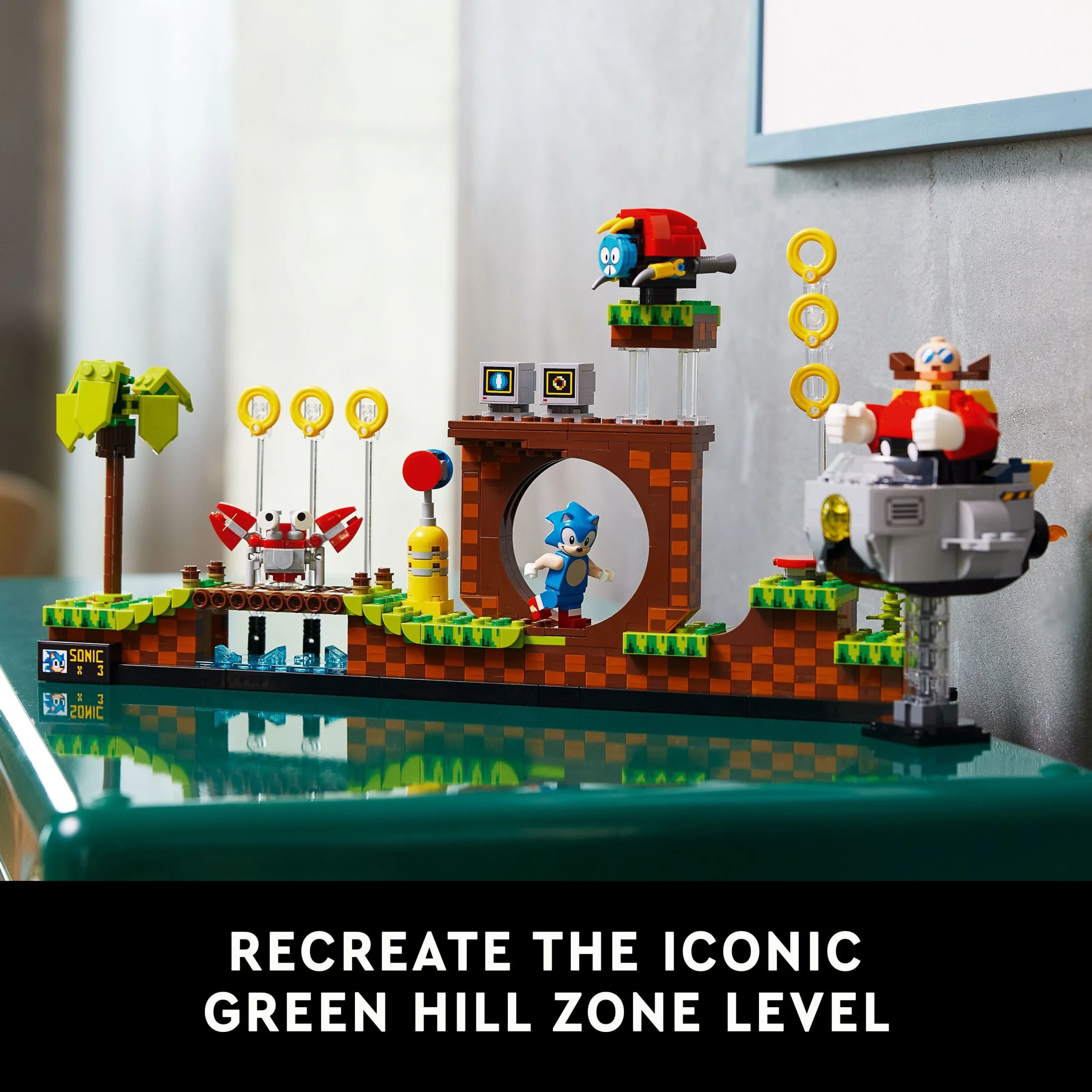 LEGO Ideas Sonic the Hedgehog ?C Green Hill Zone 21331 Collectible Set, Nostalgic 90’s Gift Idea for Adults with Dr. Eggman Figure and Eggmobile