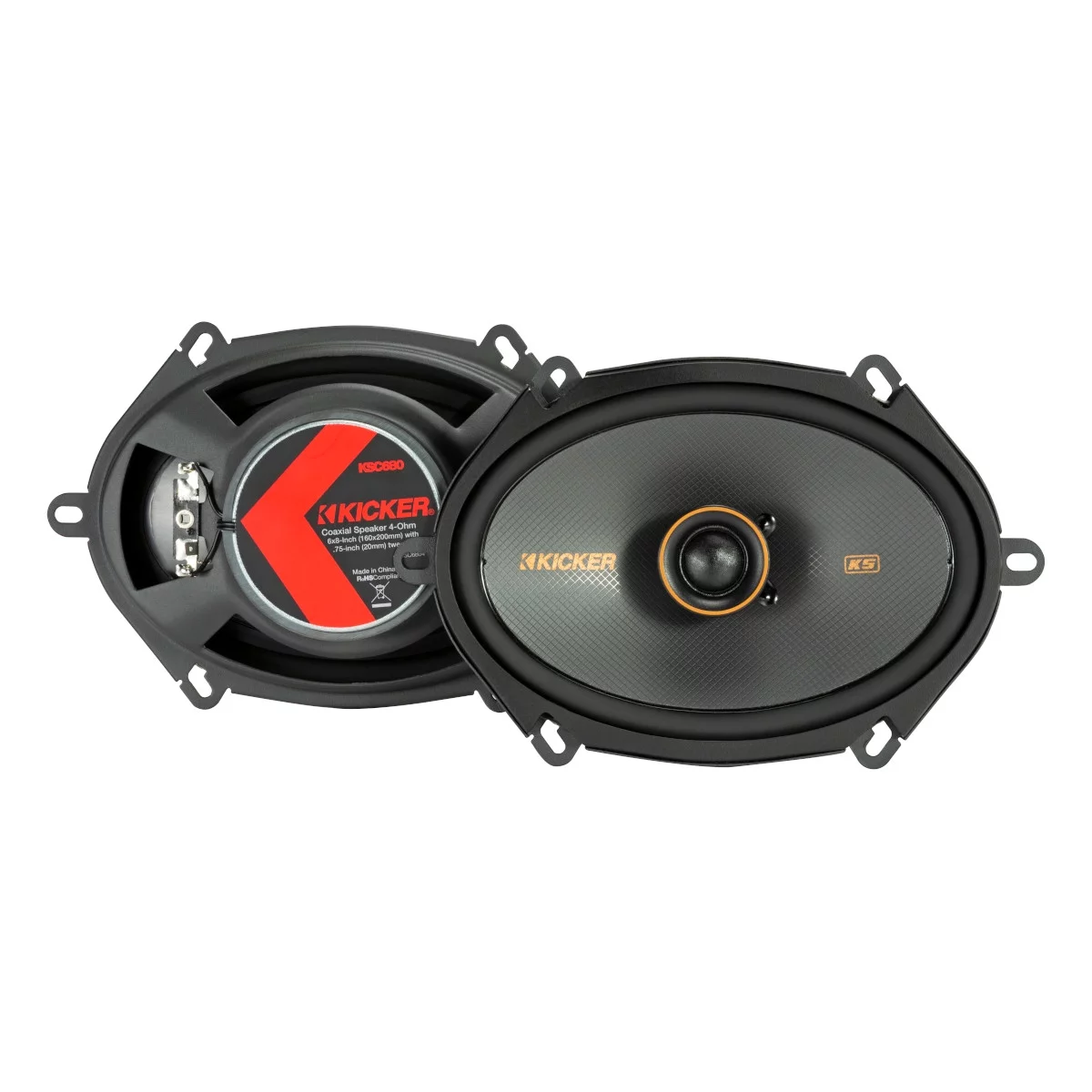 Kicker 47KSC6804 6×8″ KS-Series 2-Way Coaxial Speakers