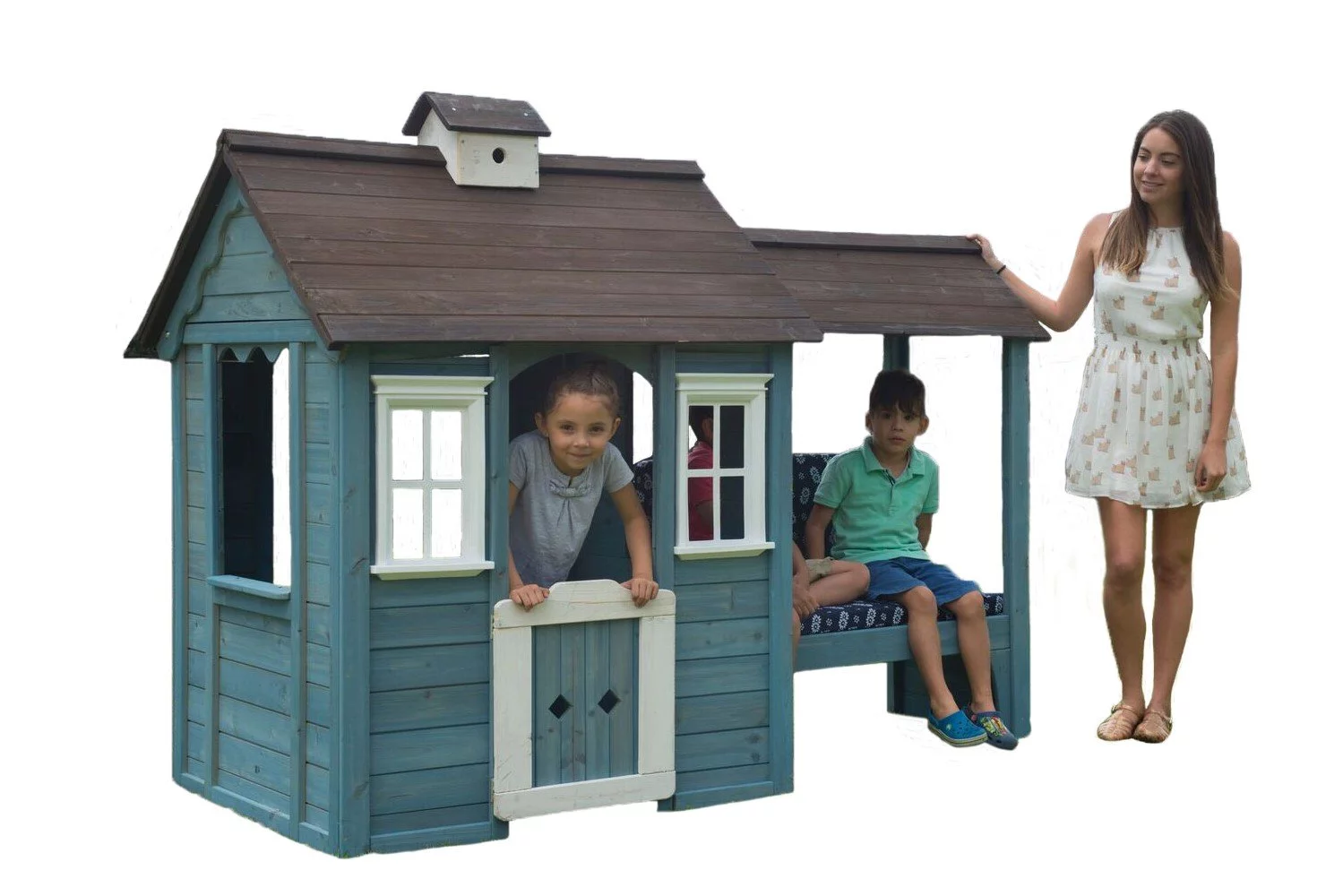 Sportspower Stone Creek Wooden Playhouse with Daybed