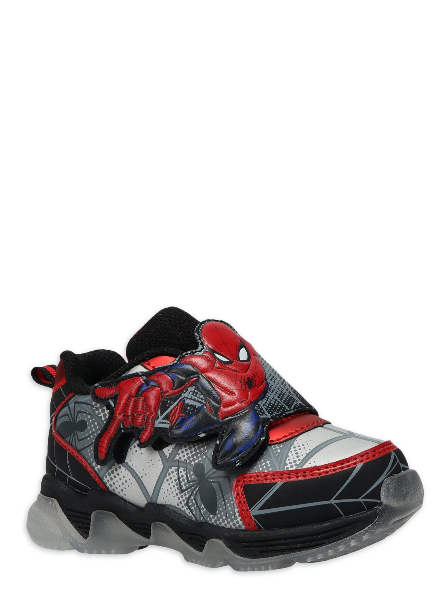 Spider-Man by Marvel Boys Toddler Athletic Light-up Silver Sneaker, Sizes 5-12, Medium Width