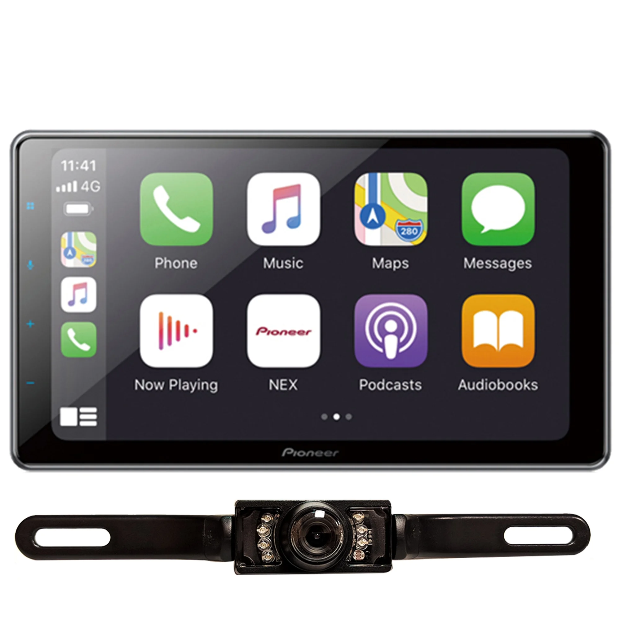 New Pioneer DMH-WT7600NEX 1-DIN 9″ Digital Media Receiver & License Plate Camera