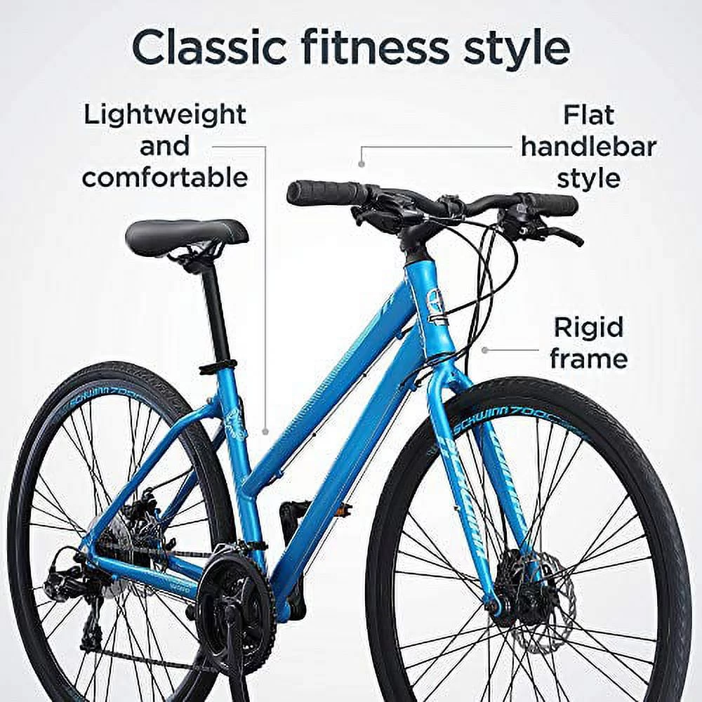 Schwinn S4785 Women 700c Volare 1200 Flat Bar Road Bicycle, Blue