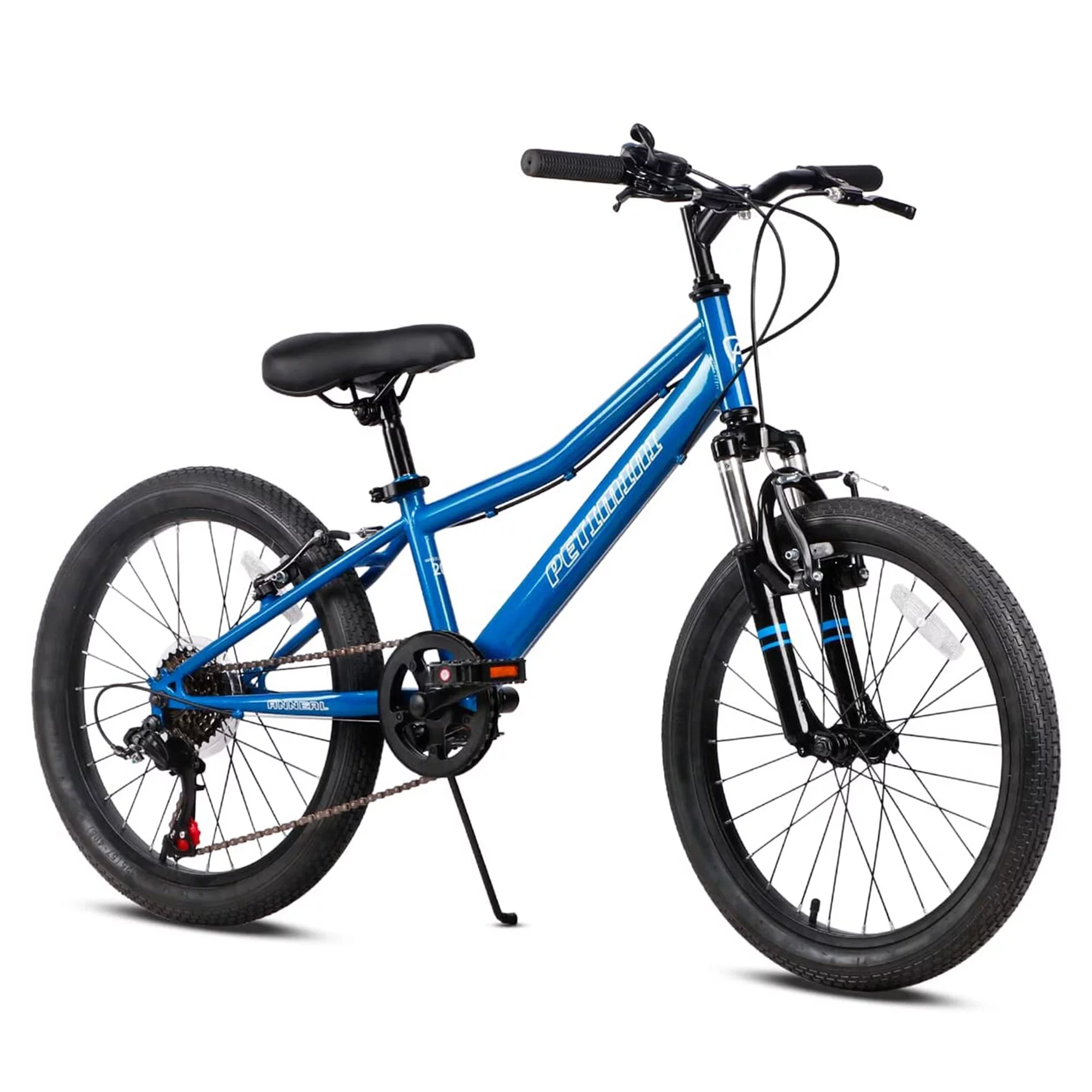 Petimini Cyclone 20 Inch 6 Speed Kids Mountain Bike for 5-9 Year Olds, Blue