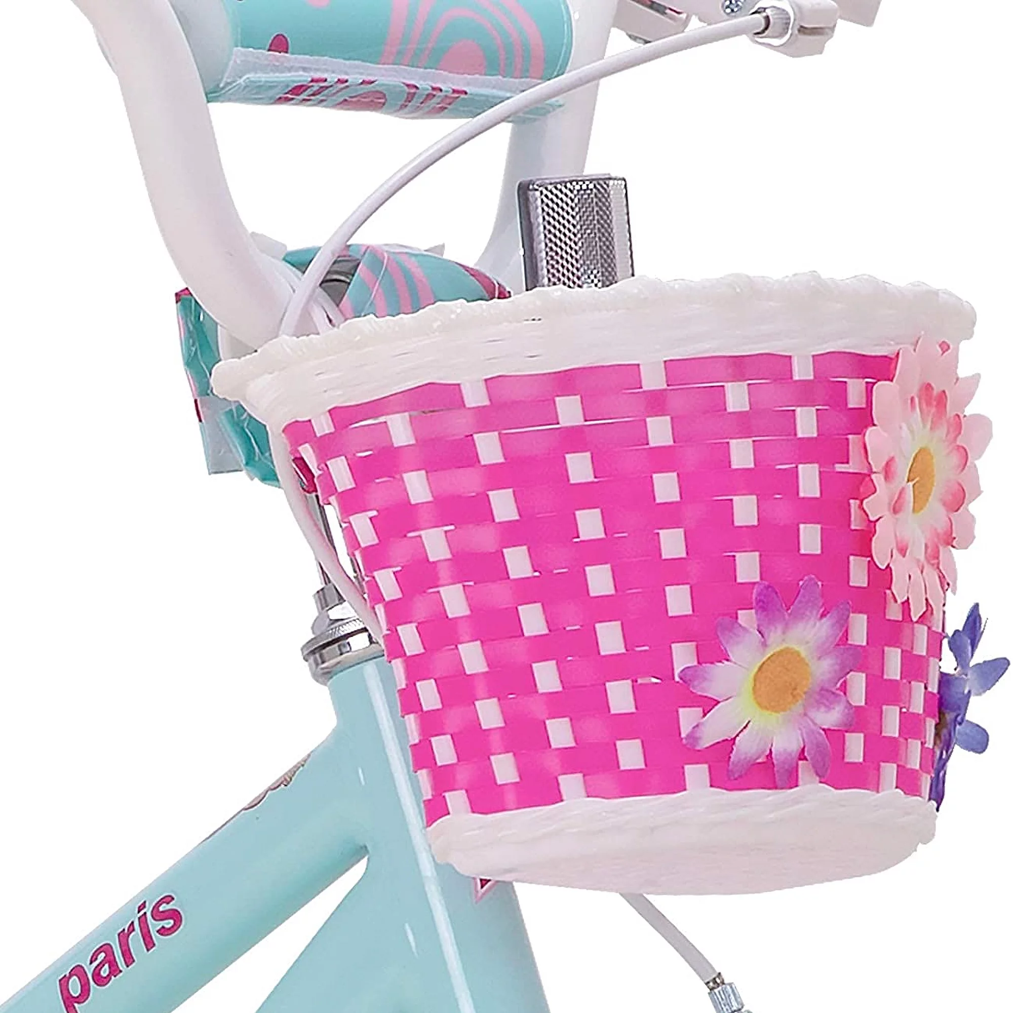 JOYSTAR 16 Inch Paris Girls Bike for 4-7 Year Old Kids, Blue/Fuschia