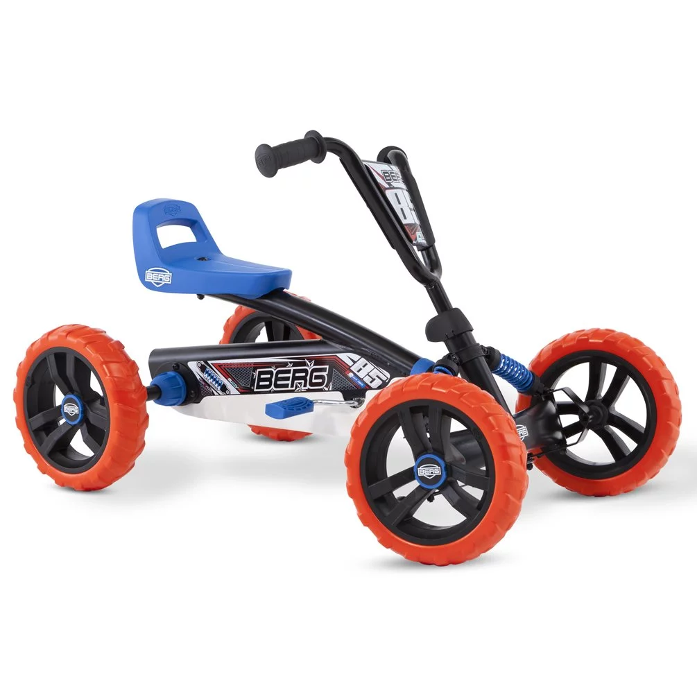 BERG Toys Buzzy Nitro Toddler Adjustable Compact Pedal Powered Safe Go Kart, Blue