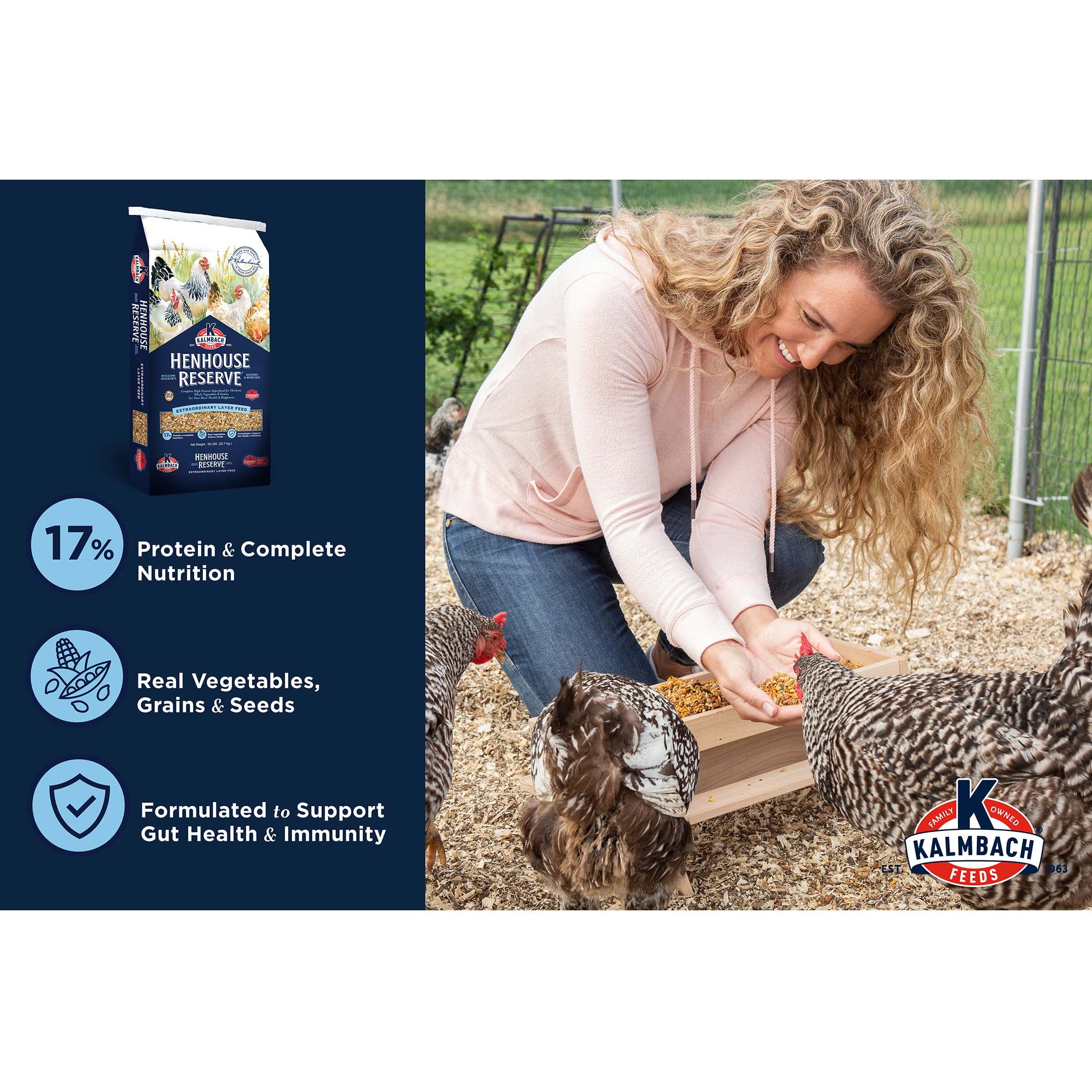 Kalmbach Feeds Henhouse Reserve – Extraordinary Whole Grain Layer Feed for Chickens, 30 lb