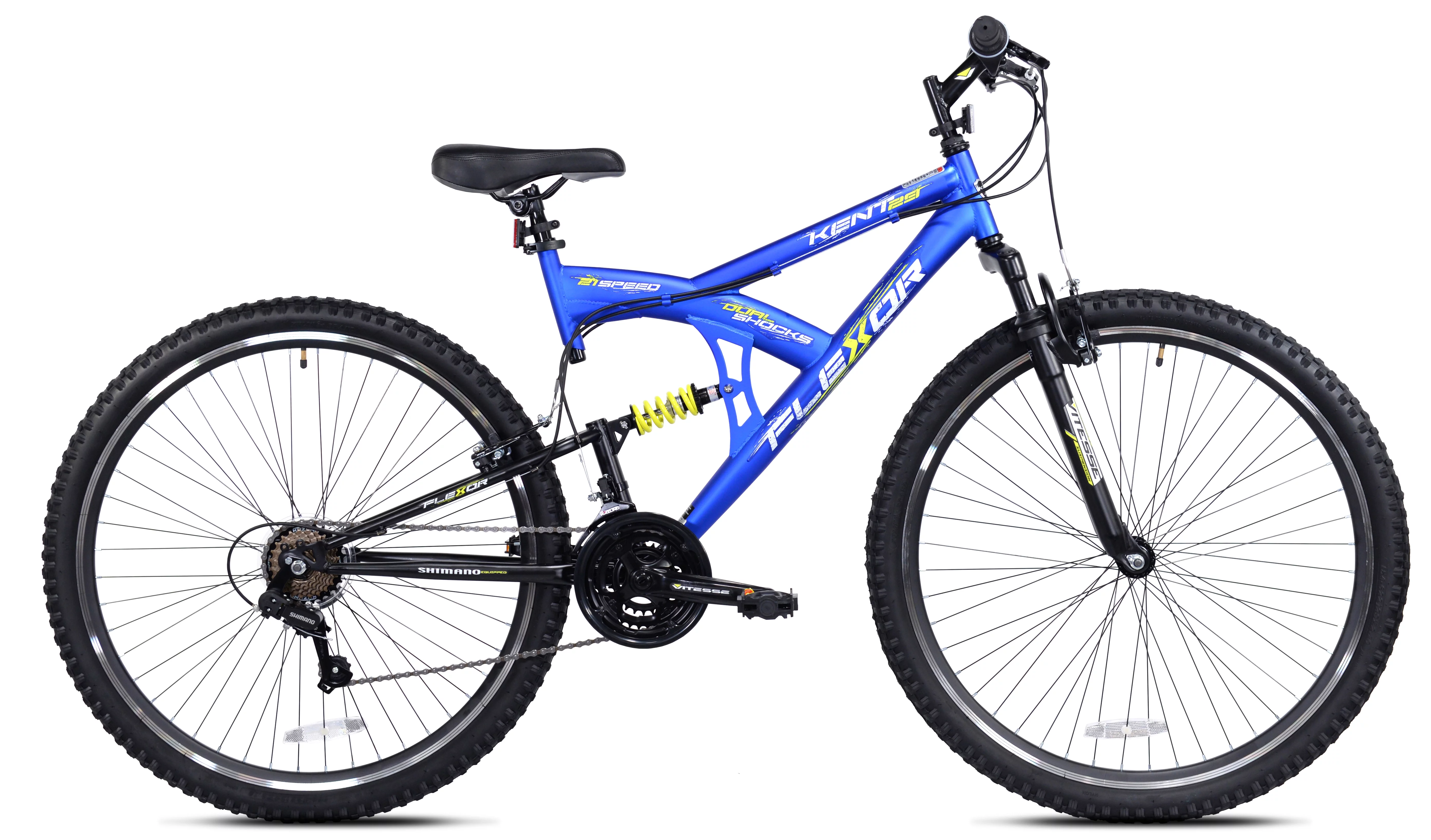 Kent Bicycles 29 in. Flexor Men’s Dual Suspension Mountain Bike, Blue