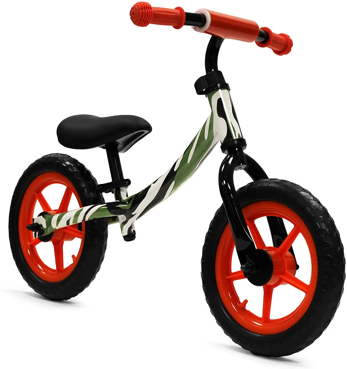 Innovative Sports No Pedal Child’s Balance Bike – Orange Camo