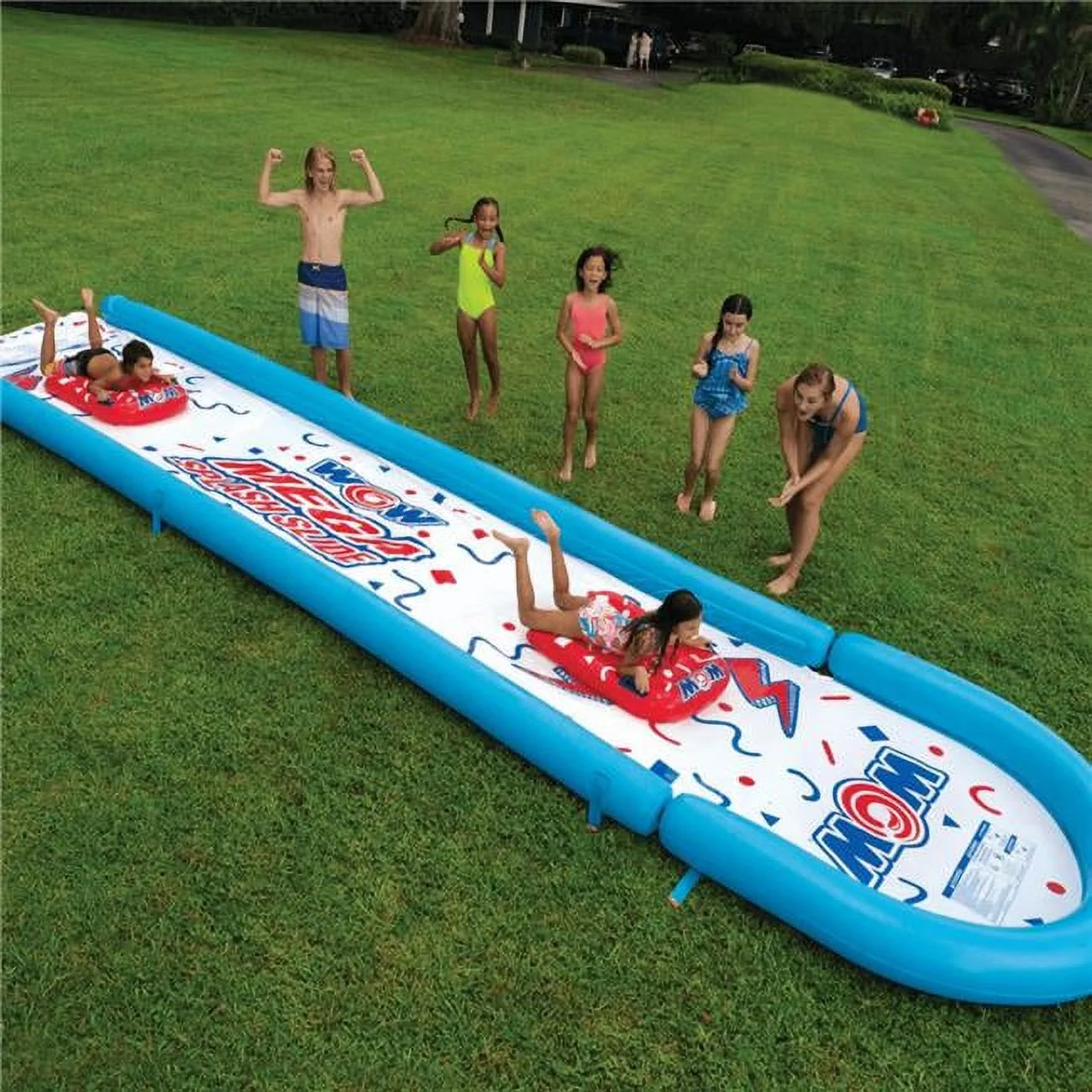 WOW Sports 25 Ft Mega Backyard Slide with Splash Pool