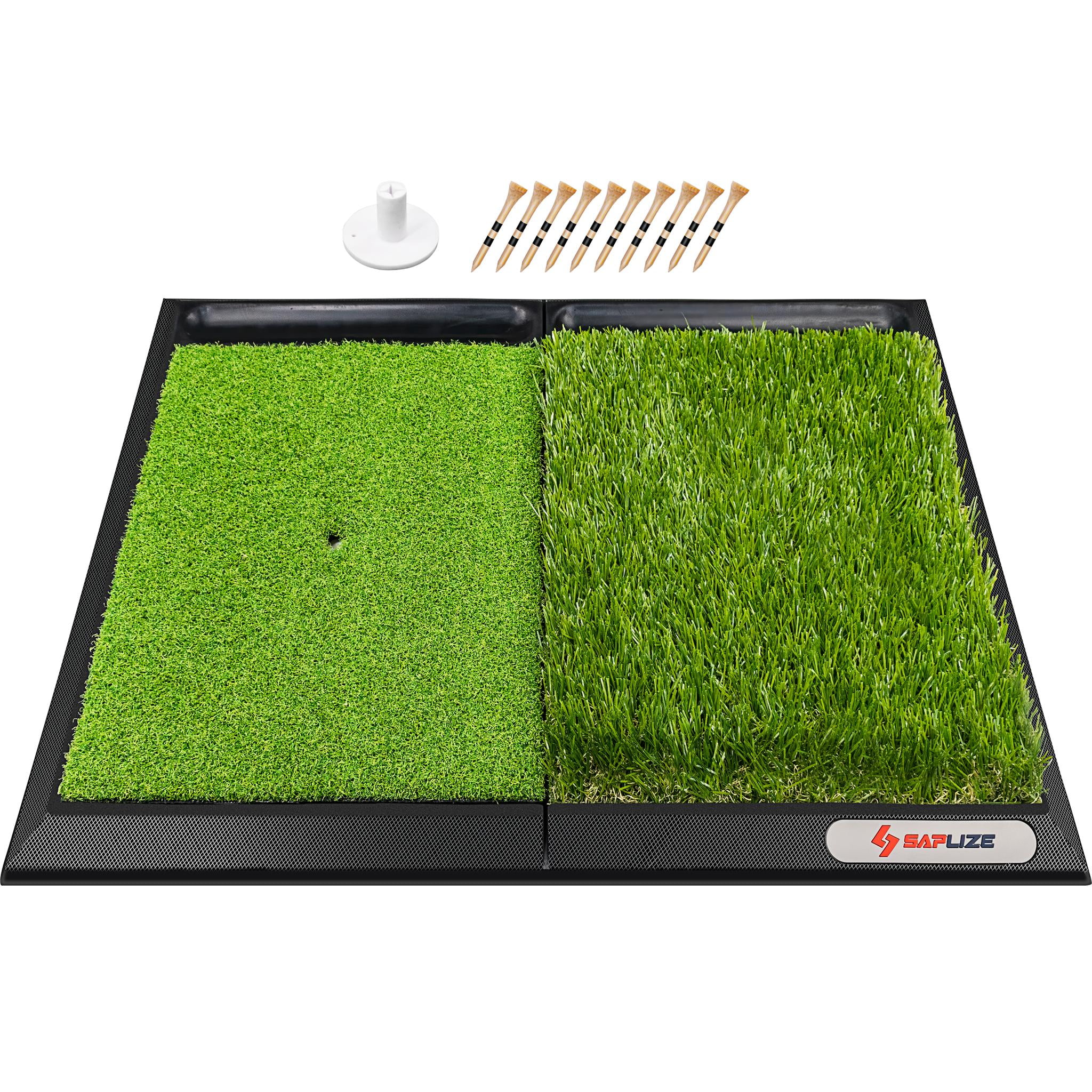 SAPLIZE Foldable Golf Hitting Mat, Portable Golf Practice Grass Mat for Indoor/Outdoor, Anti-Deformation