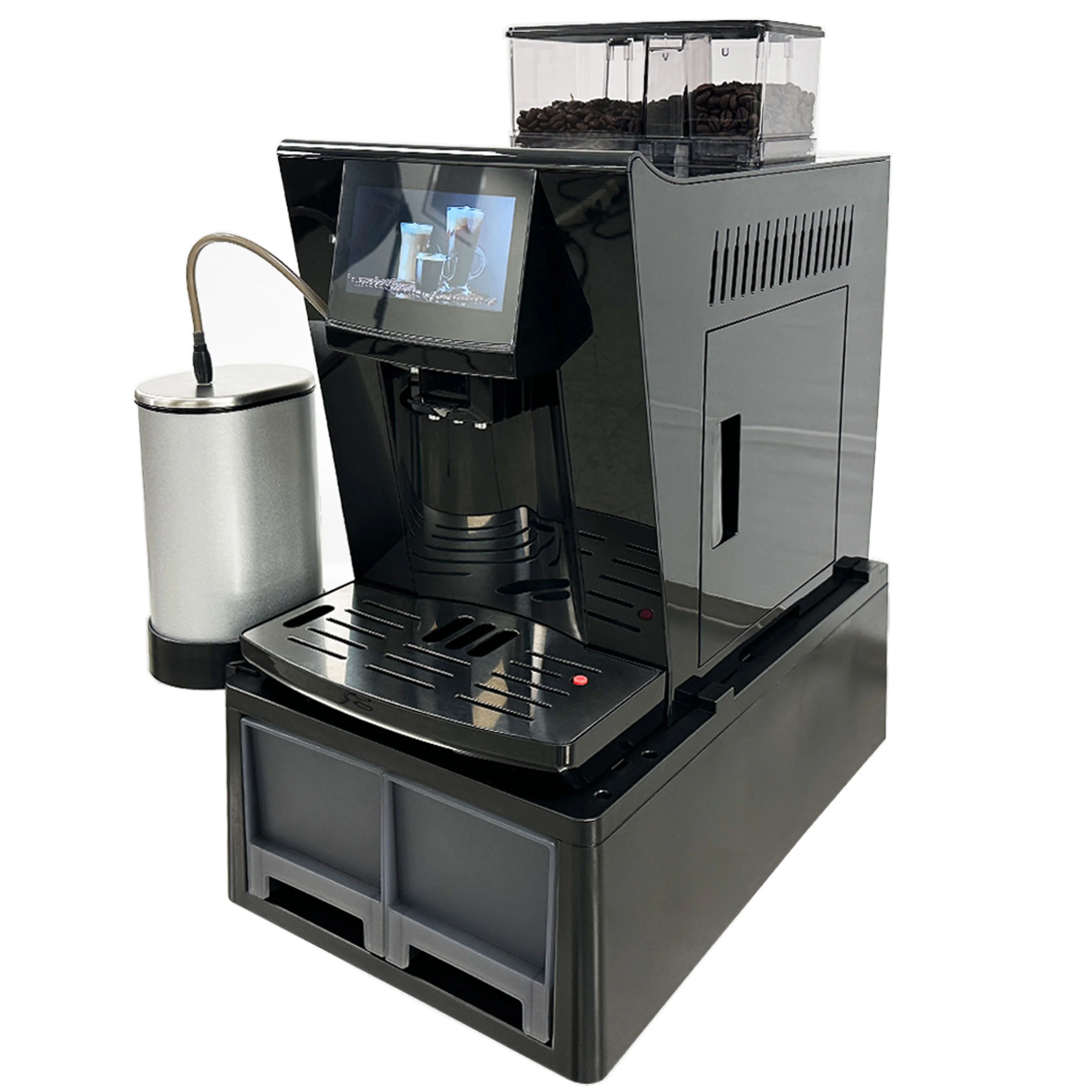 NSF 20-Cup Black Fully Automatic Espresso Coffee Machine 8x