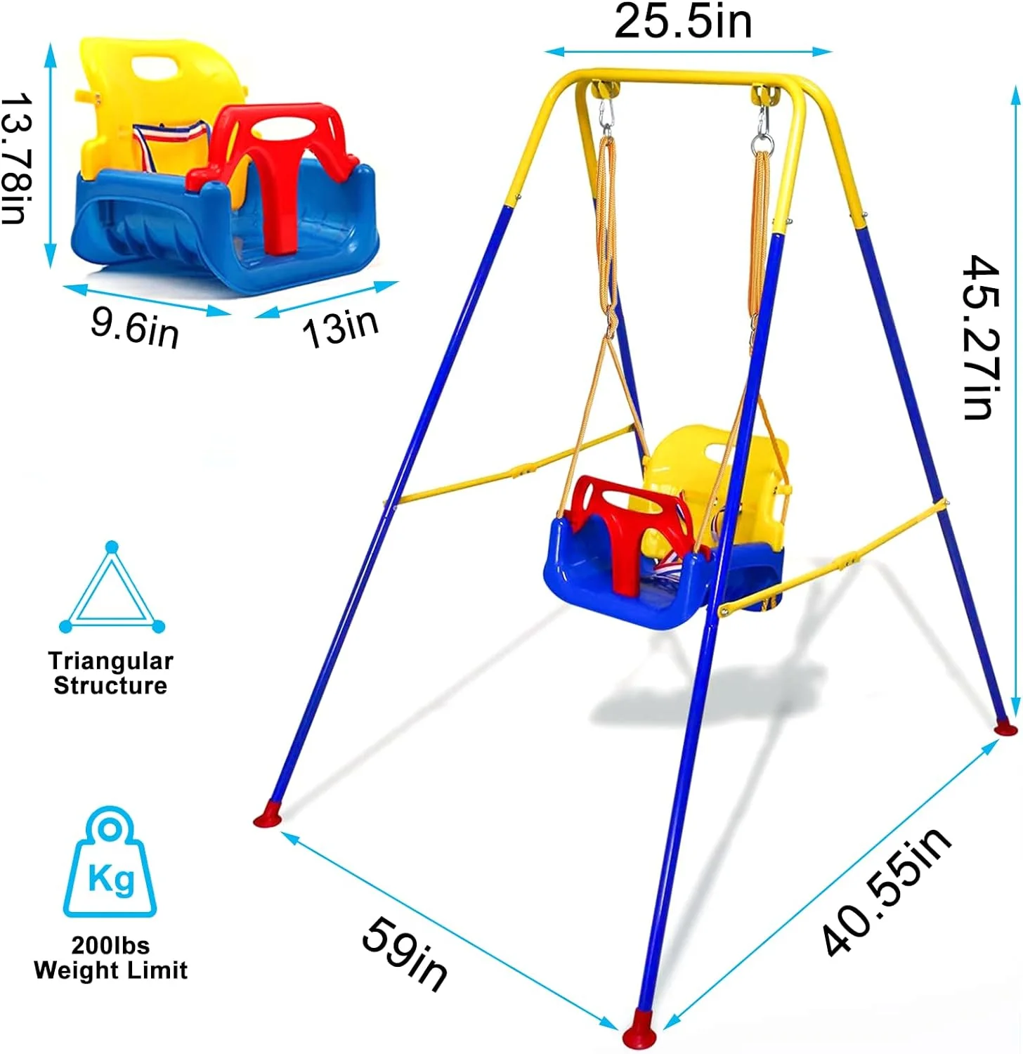 3 in 1 Toddler Swing&Baby Jumper for Infants, Baby Swing and Bouncer for Indoor Outdoor Play Toys, Kids Swing Set for Backyard