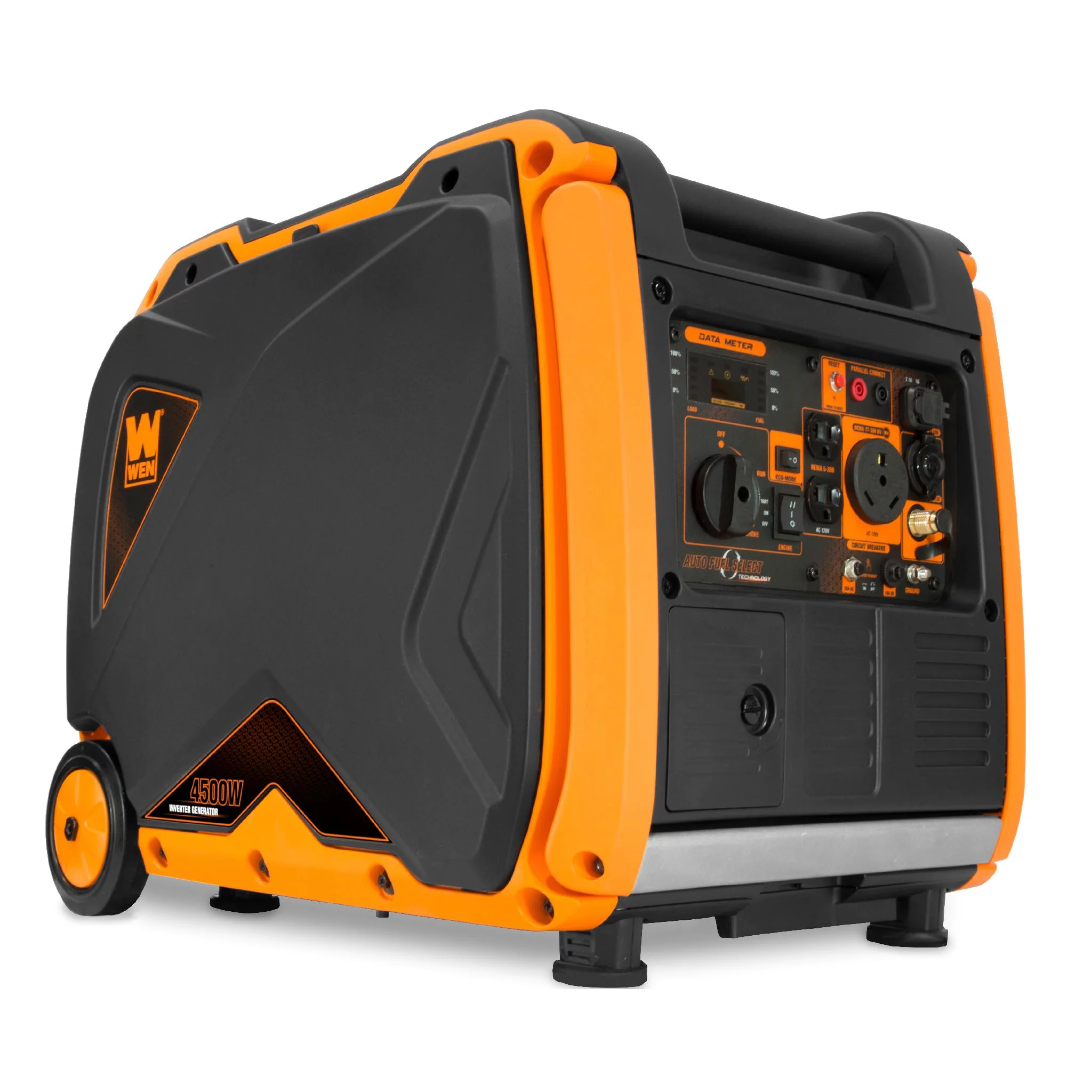 WEN Super Quiet 4500-Watt Electric Start Dual Fuel RV-Ready Portable Inverter Generator with Fuel Shut-Off