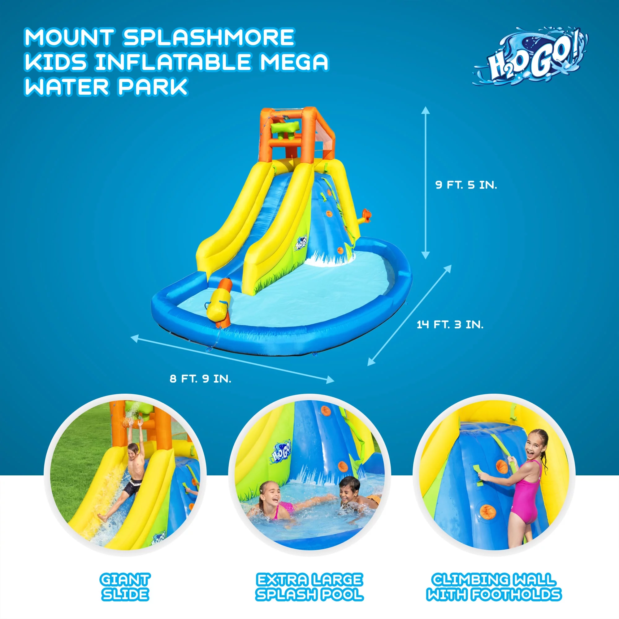 Bestway H2OGO! Mount Splashmore Kids Inflatable Water Splash Park