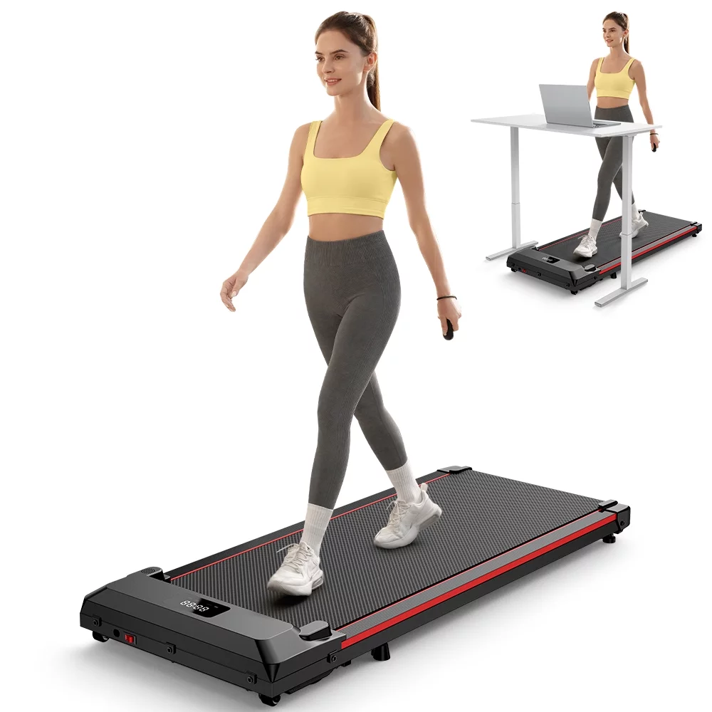 Walking Pad 2 in 1 Under Desks Treadmill with Remote Control Mini Portable Treadmill for Home Office