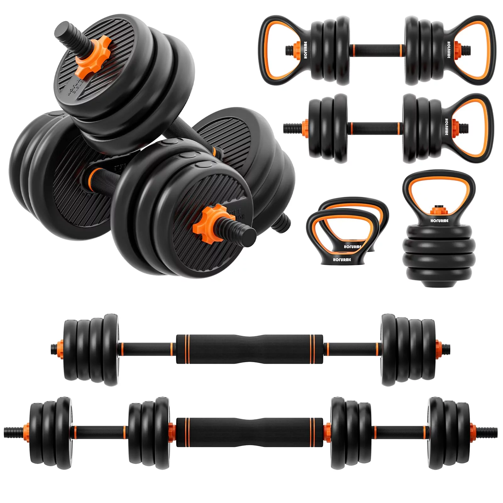 Peradix 55lbs Adjustable Dumbbell Set, Free Weights Dumbbells Set for Lifting Workout Gym Home Fitness , Black