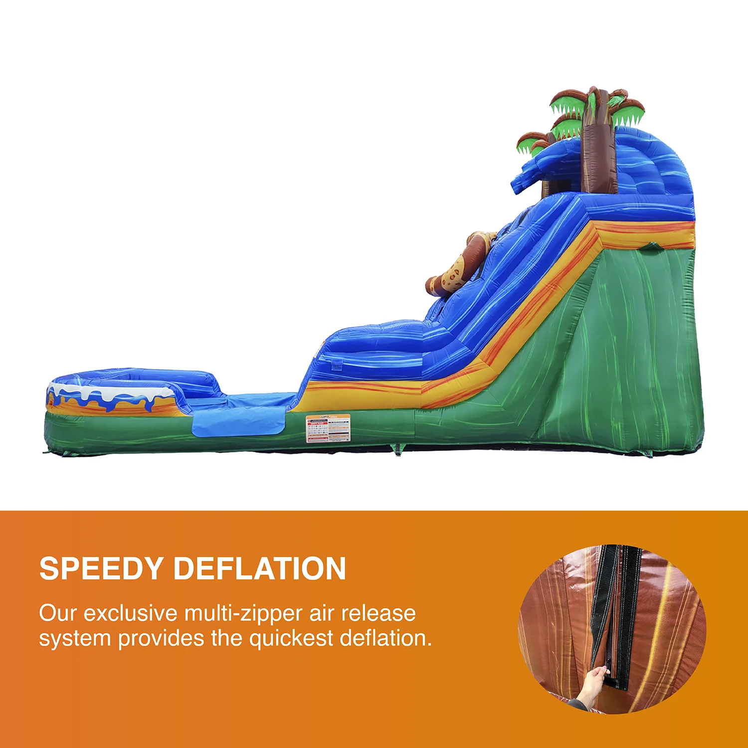 JumpOrange Commercial Grade Waterslide with Pool for Kids and Adults (with Blower), Jaguar