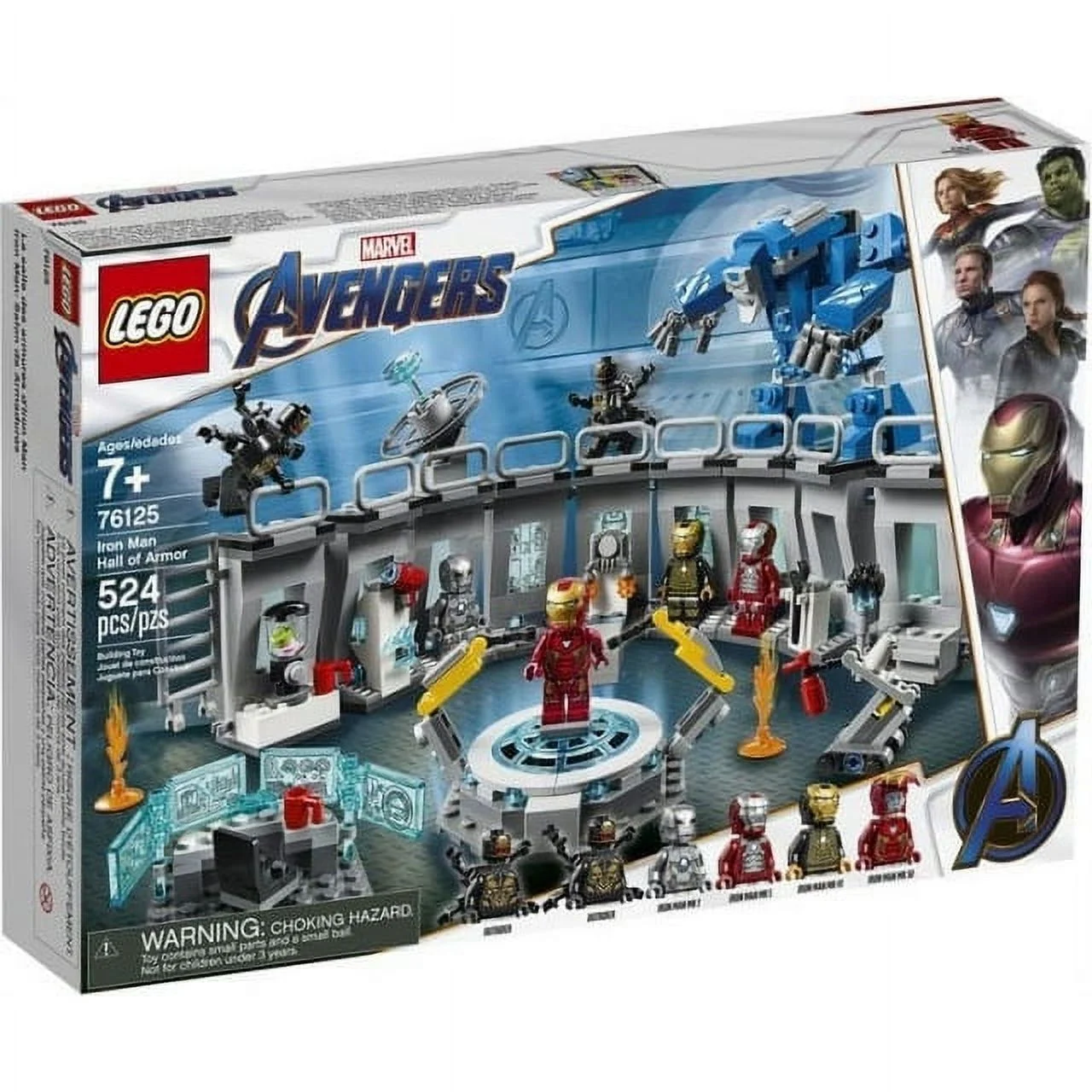 LEGO Marvel Avengers Iron Man Hall of Armor 76125 Building Kit Marvel Tony Stark Iron Man Minifigures (524 Pieces)