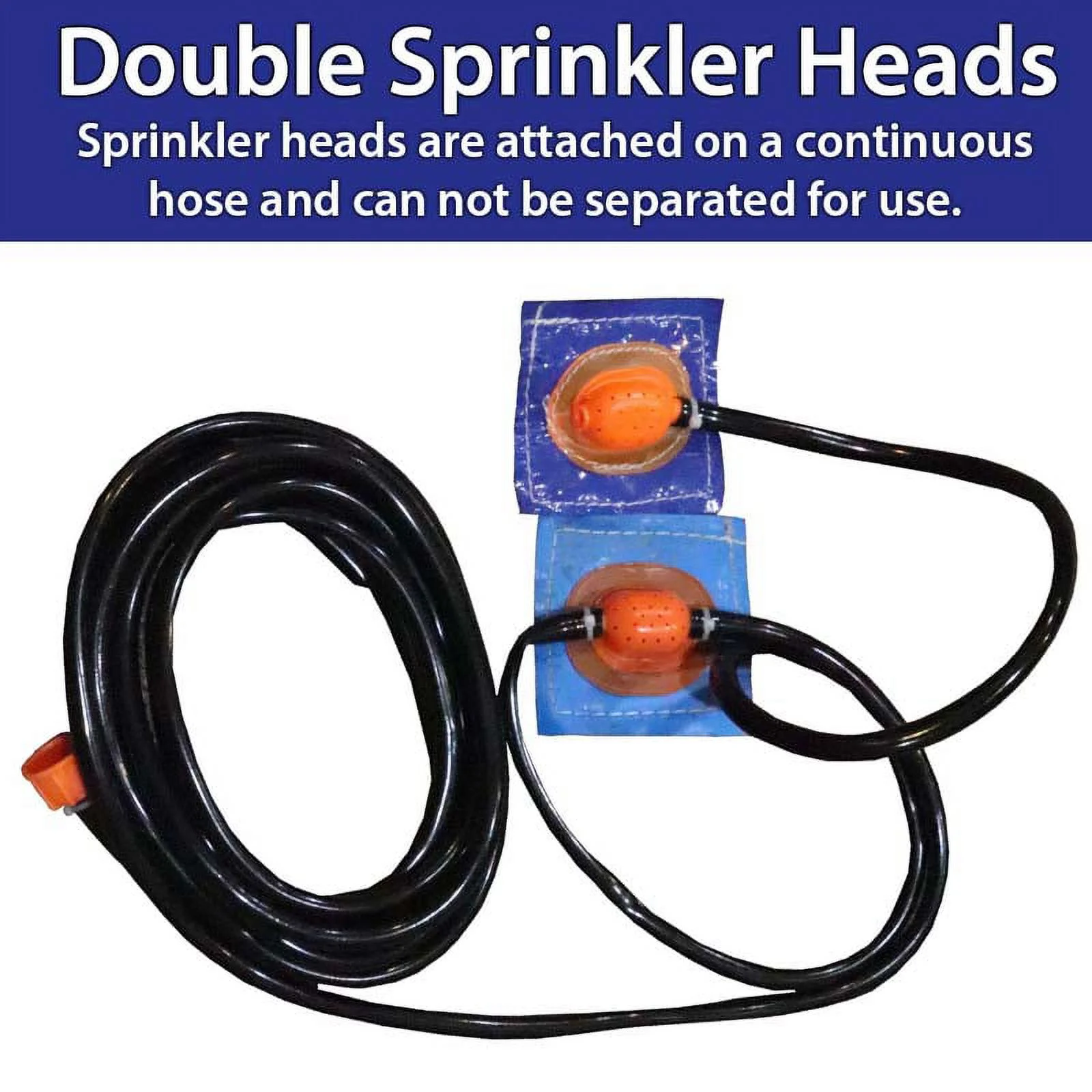 Pogo Bounce House Double Sprinkler Head Sprinkler Hose for Dual Lane Water Slides, 20′