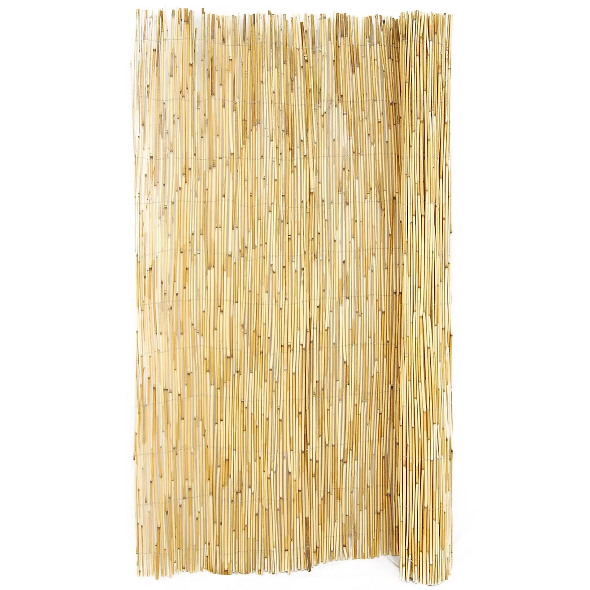 Backyard X-Scapes 6′ H x 16′ L Natural Reed Fence Panel (4-Pack)