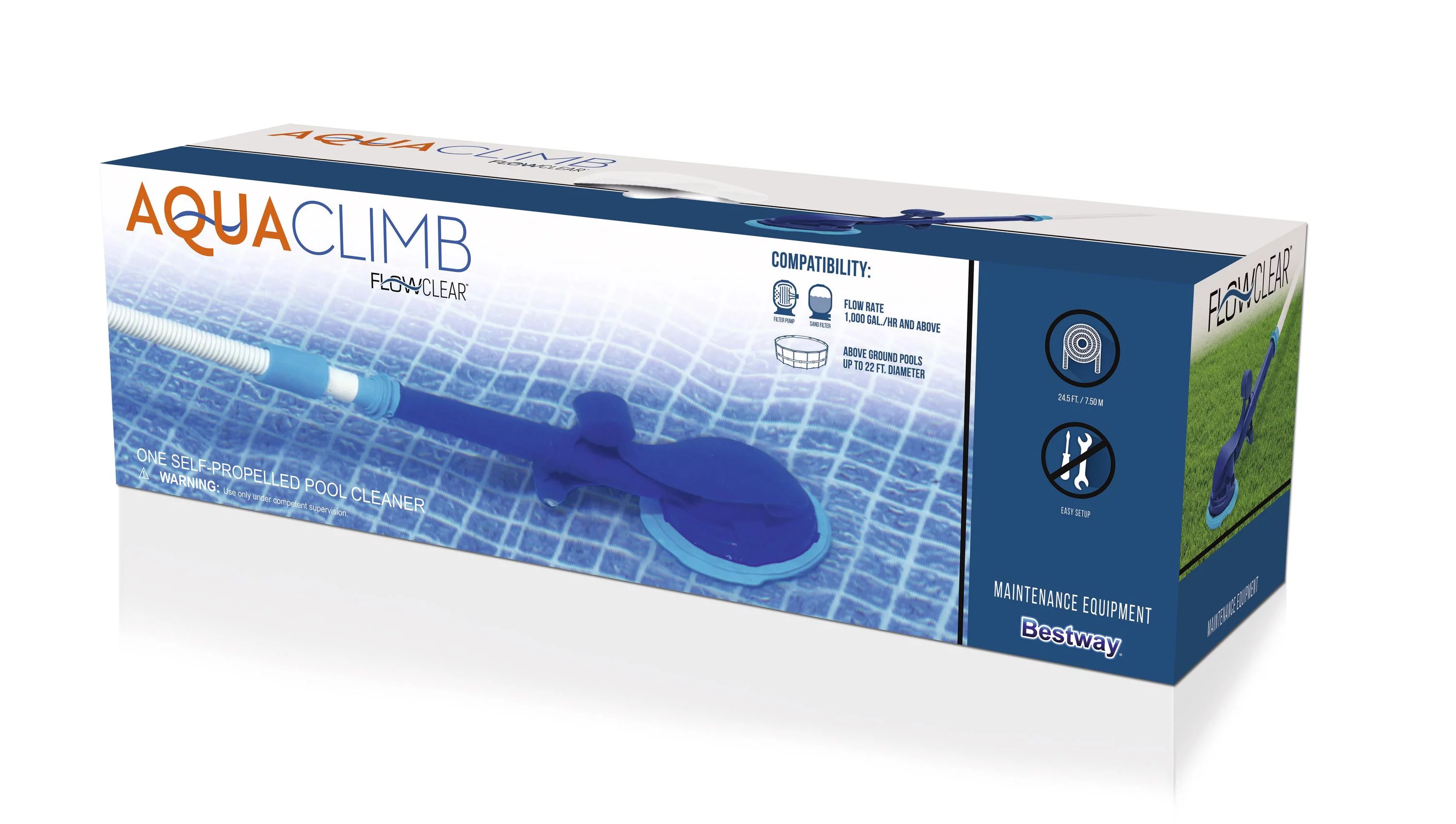 Flowclear AquaClimb Automatic Water-Powered Above Ground Pool Cleaning Vacuum