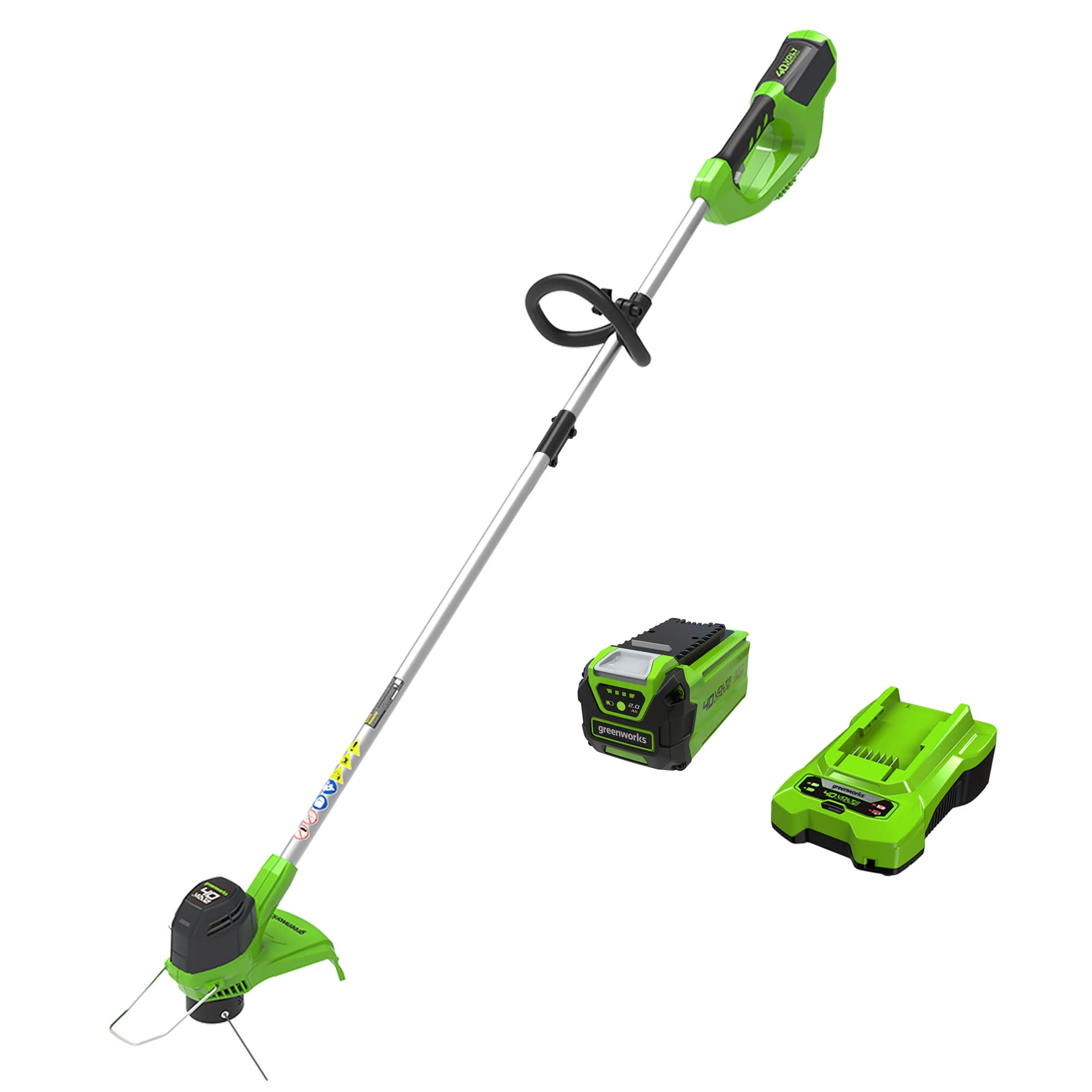 Greenworks 40V 12″ String Trimmer with 2.0 Ah Battery & Charger 2101602