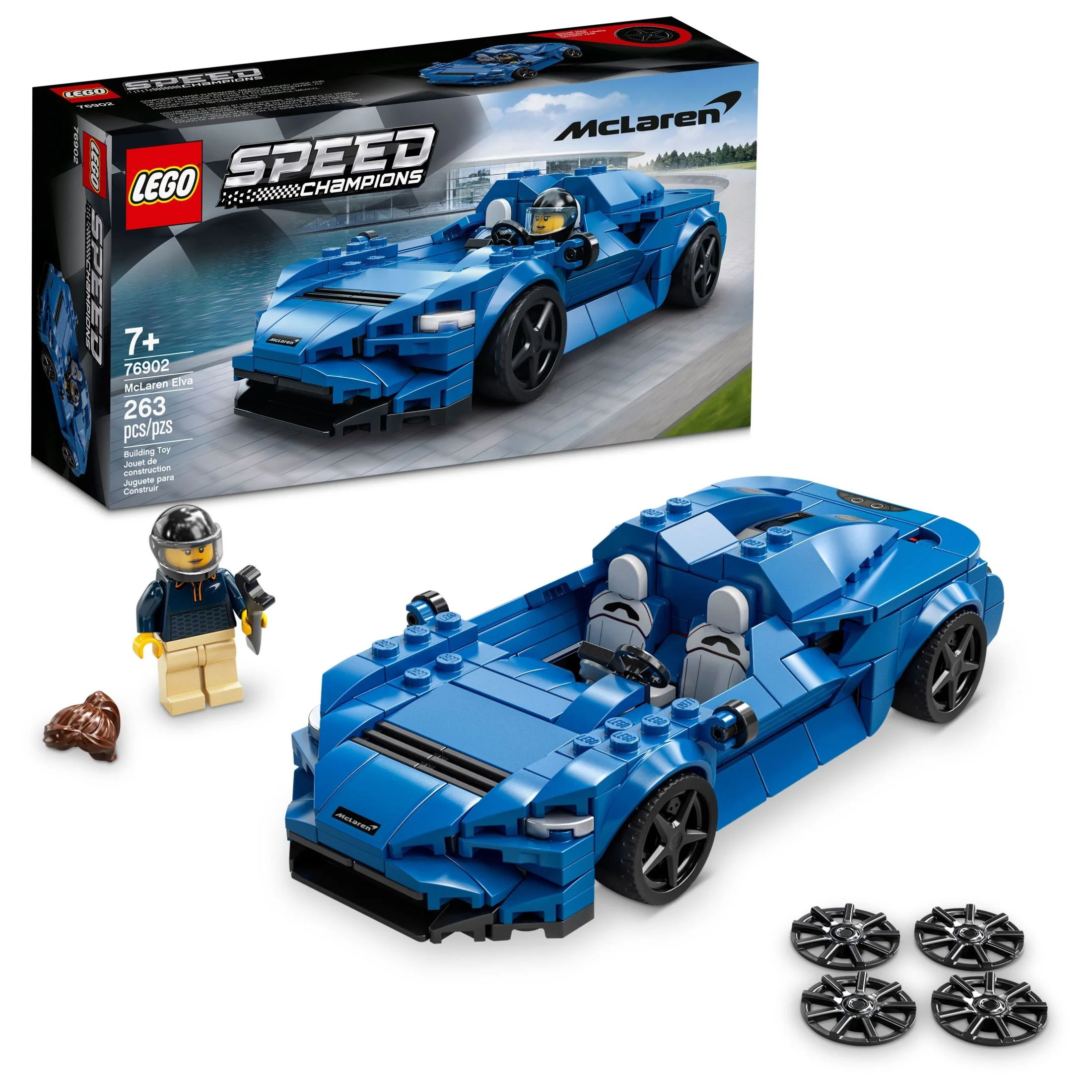 LEGO Speed Champions McLaren Elva 76902 Buildable Toy Car for Kids (263 Pieces)