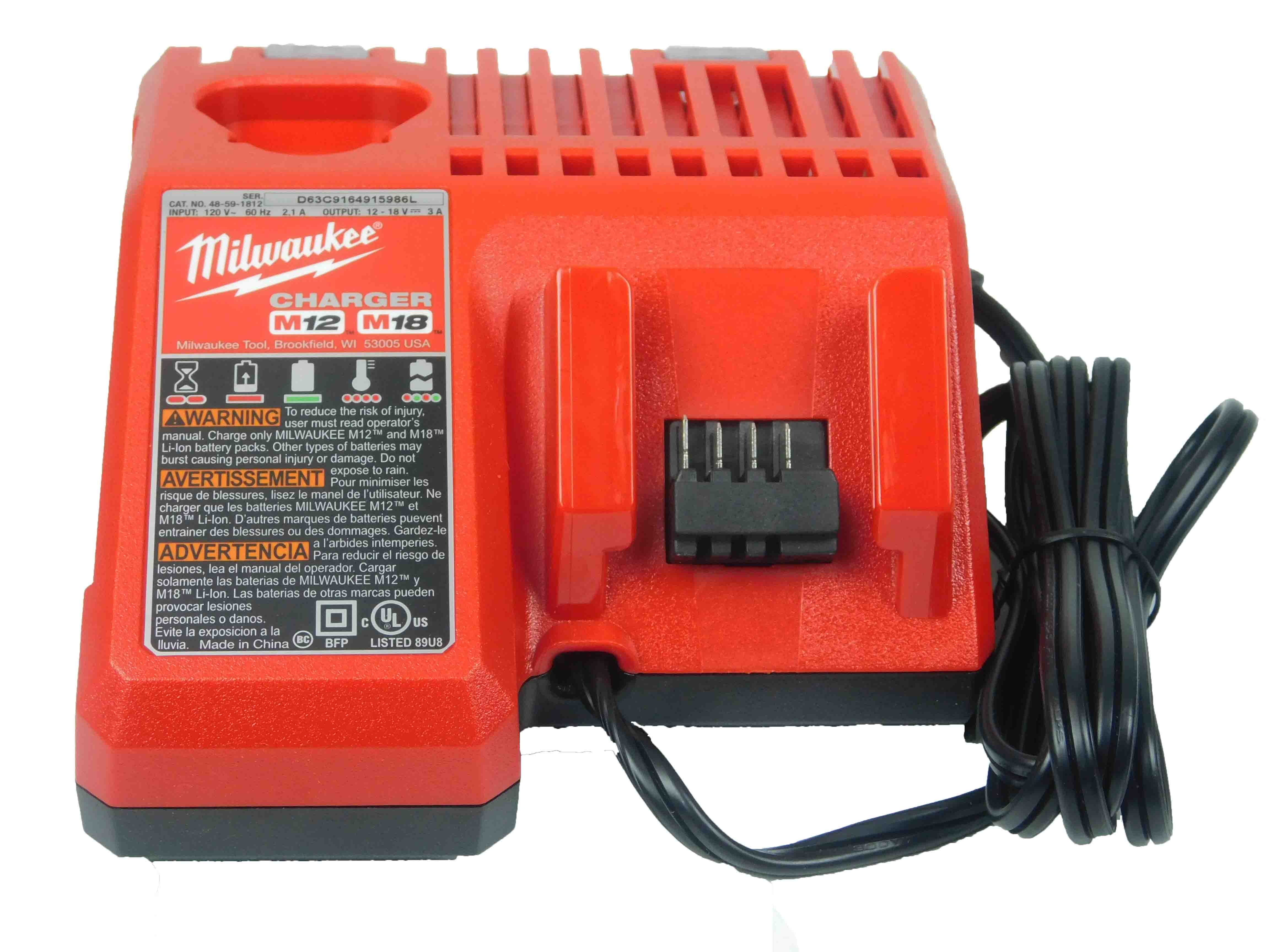 Milwaukee M18 & M12 Multi-Voltage Charger 48-59-1812