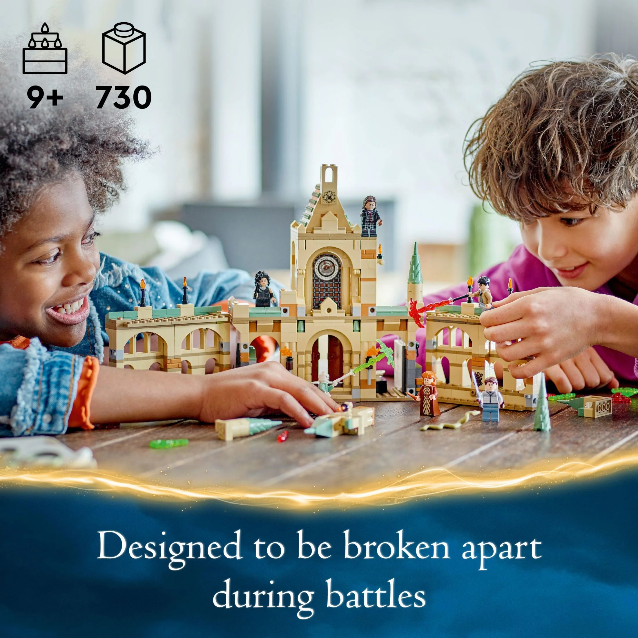 LEGO Harry Potter The Battle of Hogwarts Building Toy Set, Harry Potter Toy for Boys and Girls Ages 9 and Up, Features a Buildable Castle and 6 Minifigures to Recreate an Iconic Scene, 76415