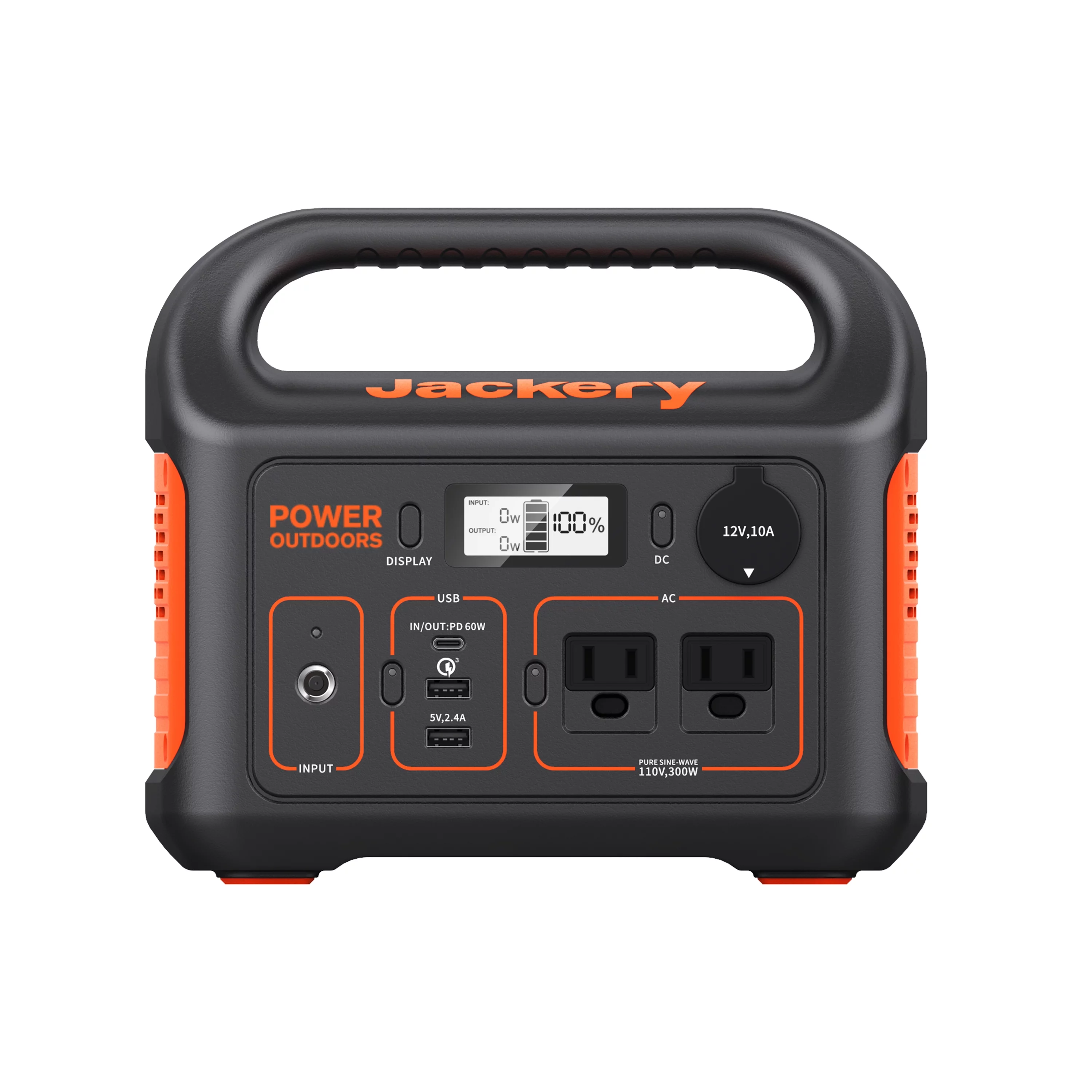 Jackery Explorer 290 Plus Portable Power Station with Automobile Battery Charging Cable