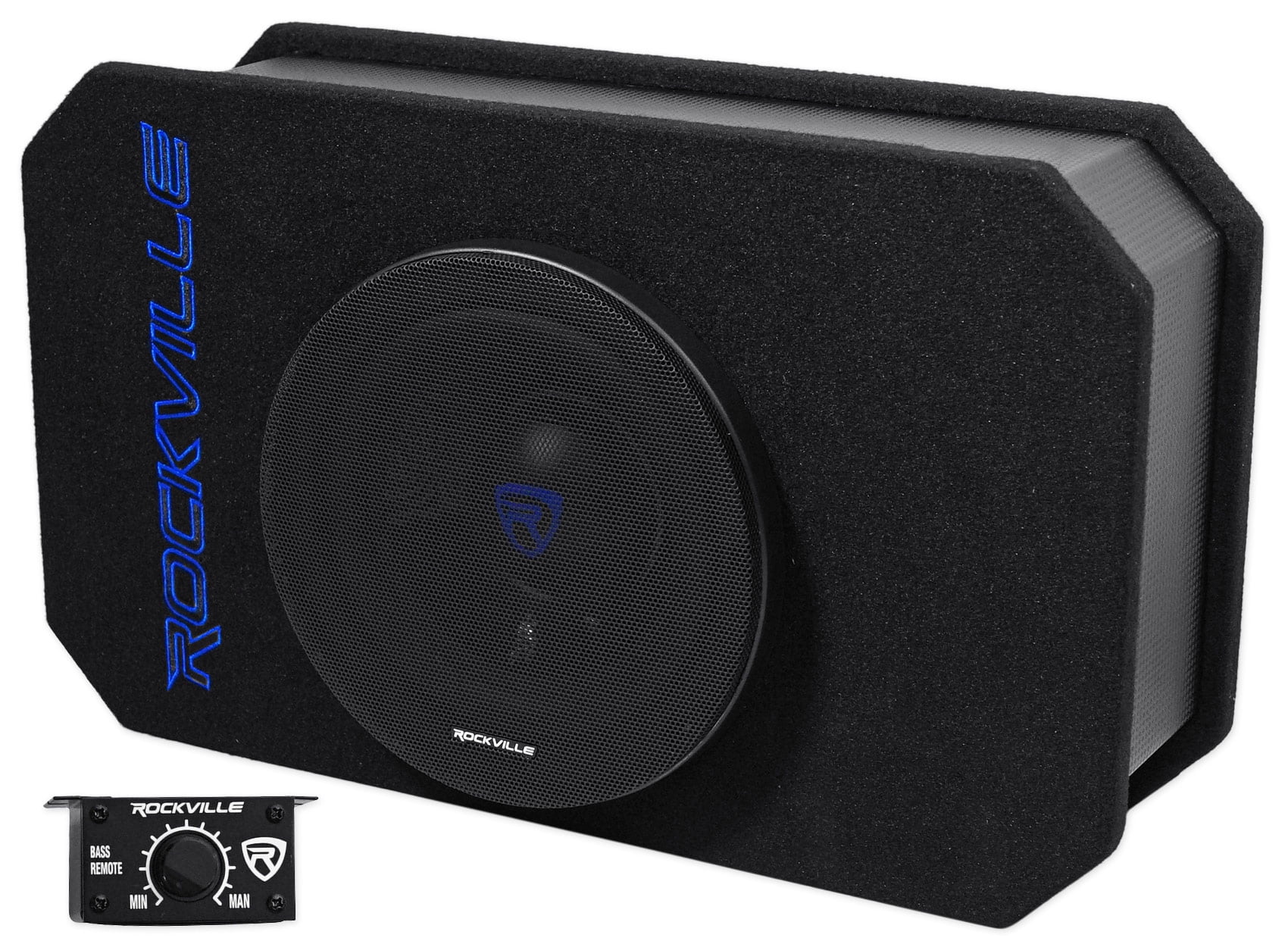 Rockville RMW8A 8″ 800 Watt Ported Powered Truck Subwoofer In Slim Enclosure