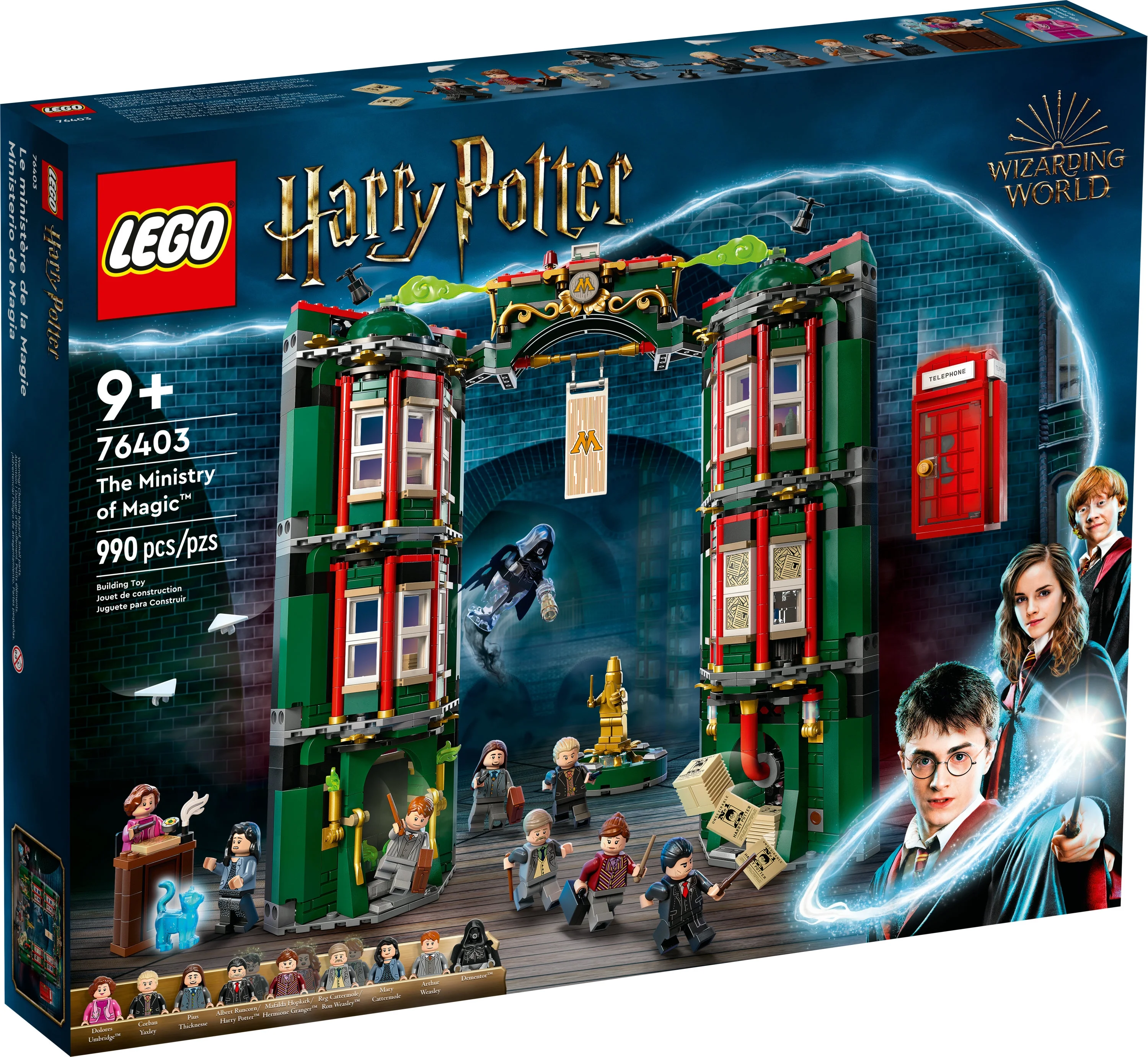 LEGO Harry Potter The Ministry of Magic 76403 Modular Model Building Toy with 12 Minifigures and Transformation Feature, Collectible Wizarding World Gifts