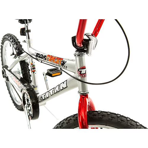 Titan Tomcat Boys BMX Bike with 20 In. Wheels, Red and Silver