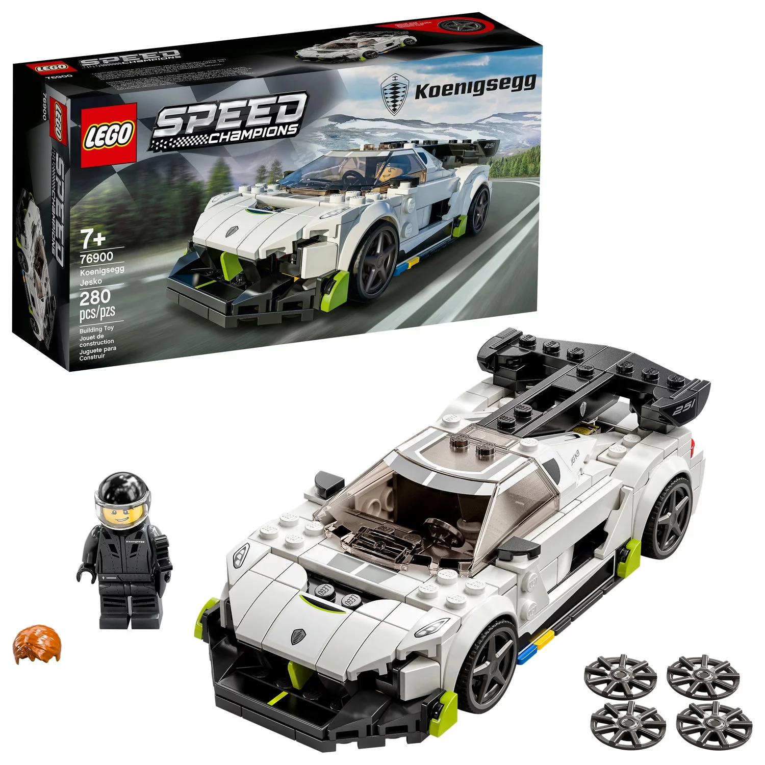 LEGO Speed Champions Koenigsegg Jesko 76900 White Racing Car Building Set