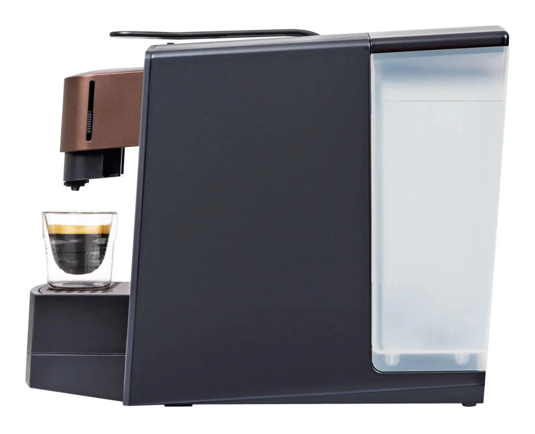 K-fee Grande Single Serve Coffee and Espresso Machine (Black/Copper) | Starbucks Verismo* Compatible