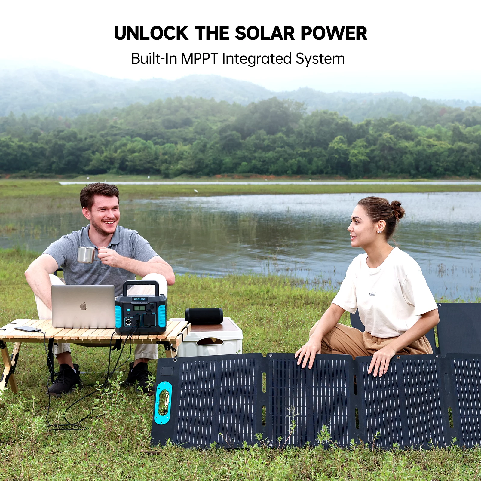 ROMOSS 1000W 110V/220V Power Station 400Wh 108000mah Solar lithium Generator