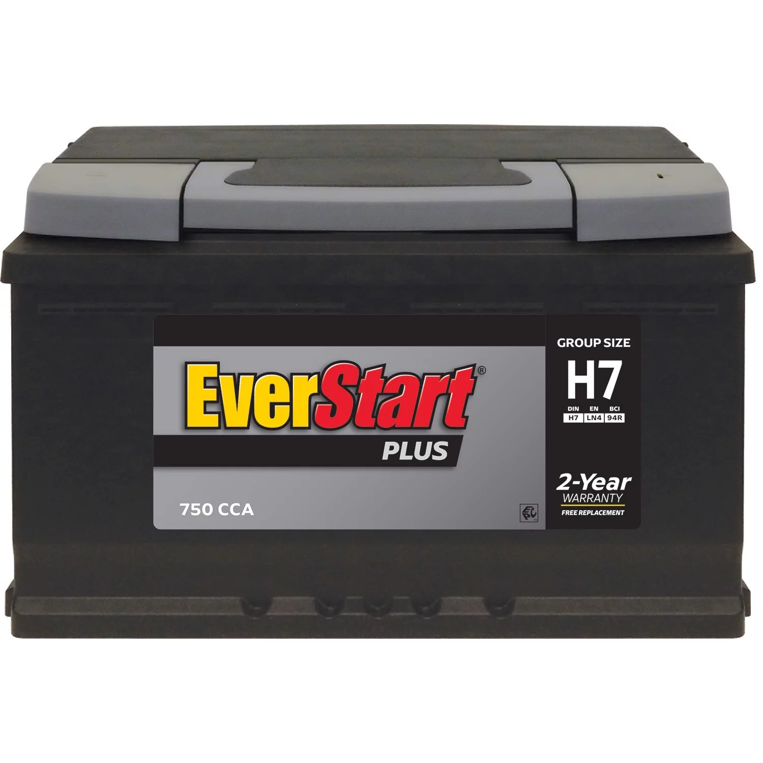 EverStart Plus Lead Acid Automotive Battery, Group Size H7 / LN4 / 94R 12 Volt, 750 CCA