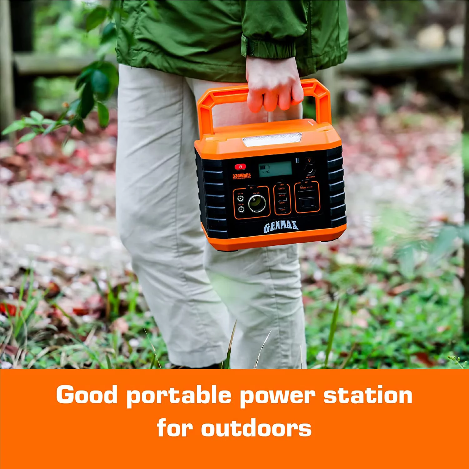 GENMAX Portable Power Station .330Watt Power Bank with AC Outlet for Outdoors Camping Travel Hunting Emergency Use