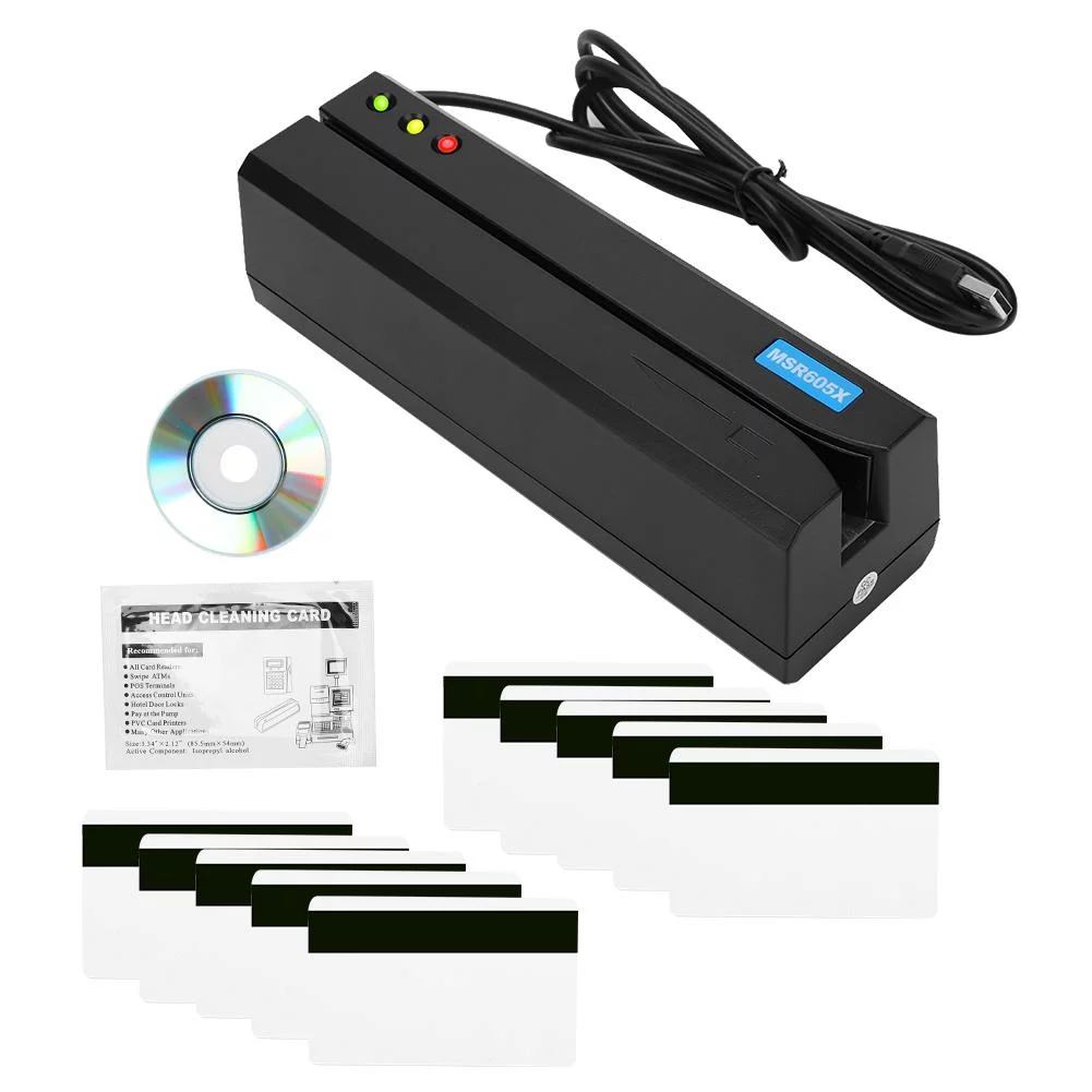 Fugacal MSR605X Magnetic Strip Card Reader LED Indicator Magstripe Writer 3 Tracks,Card Reader,Magstripe Writer