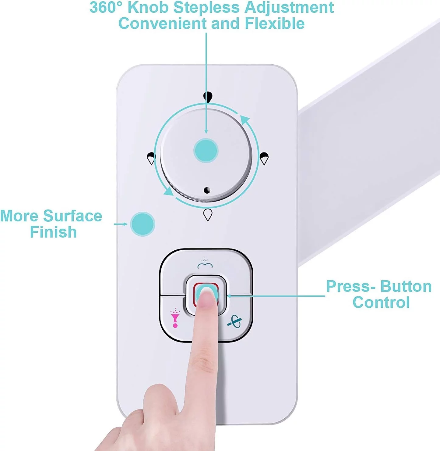 SAMODRA Non-Electric Bidet Toilet Seat Attachment with Self-Cleaning Dual Nozzles