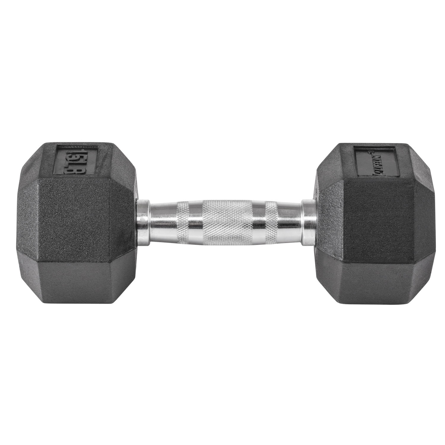 Lifeline Premium Rubber Hex Dumbbell, Single, 95 lbs