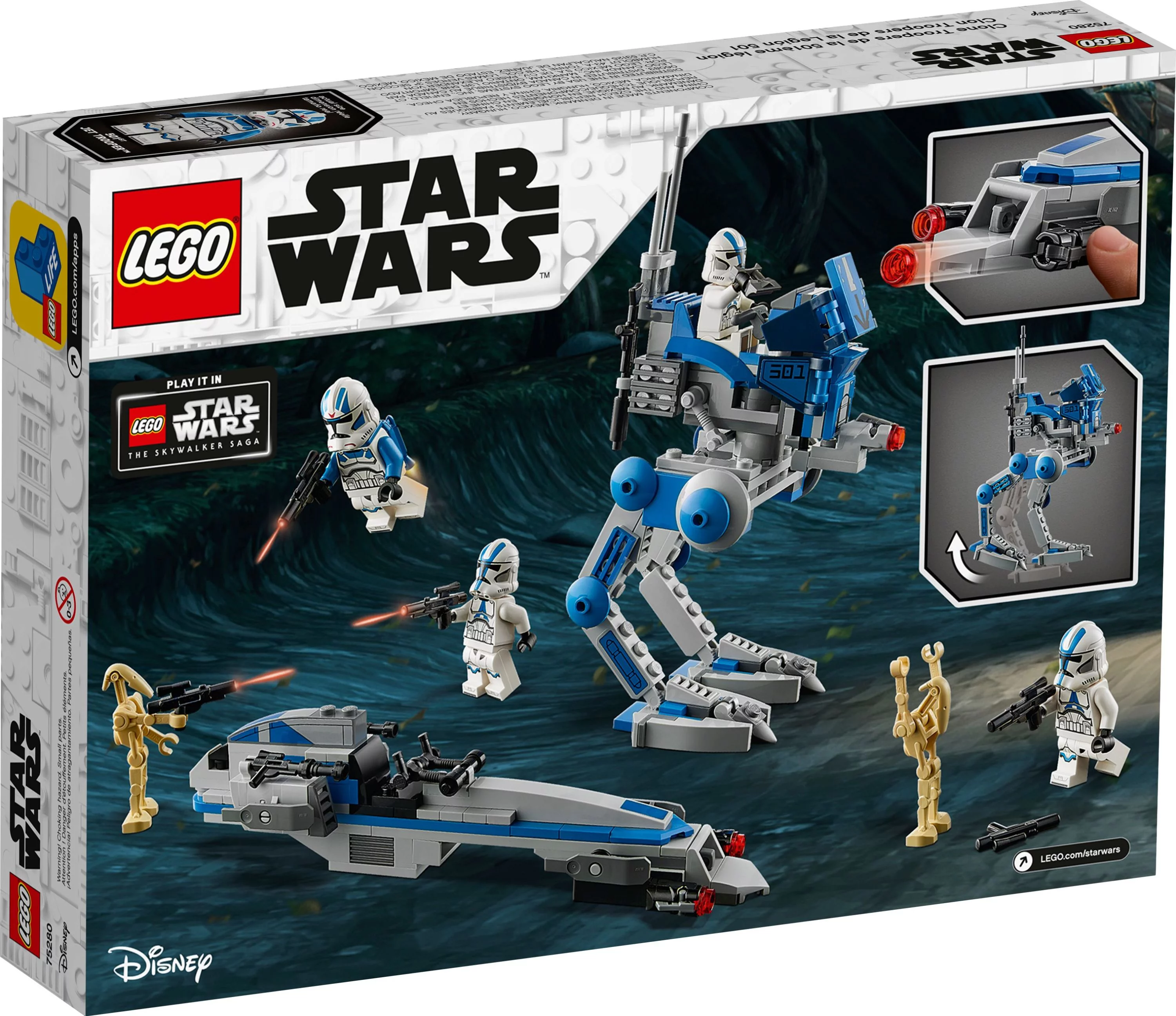 LEGO Star Wars 501st Legion Clone Troopers 75280 Building Toy, Cool Action Set for Creative Play (285 Pieces)