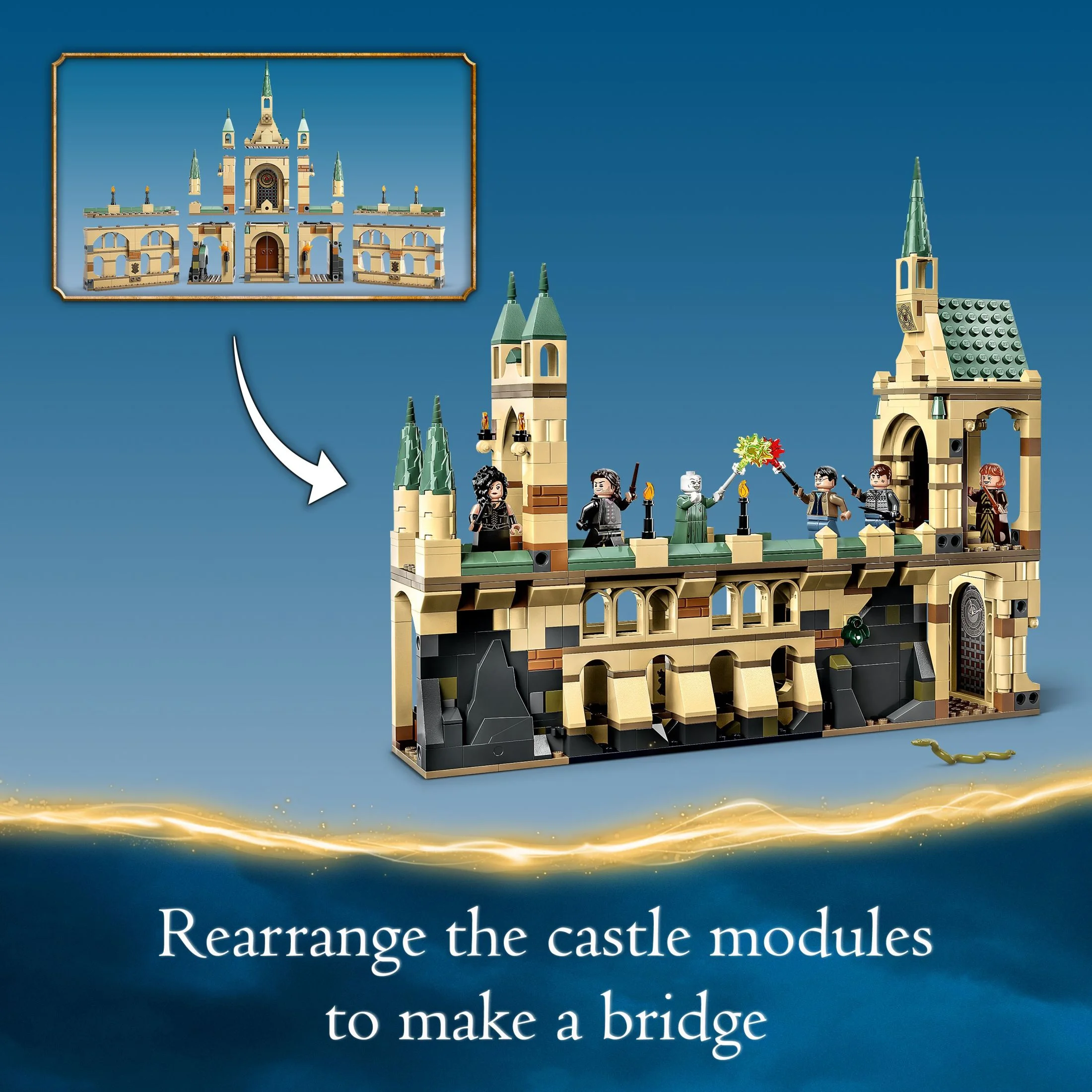 LEGO Harry Potter The Battle of Hogwarts Building Toy Set, Harry Potter Toy for Boys and Girls Ages 9 and Up, Features a Buildable Castle and 6 Minifigures to Recreate an Iconic Scene, 76415